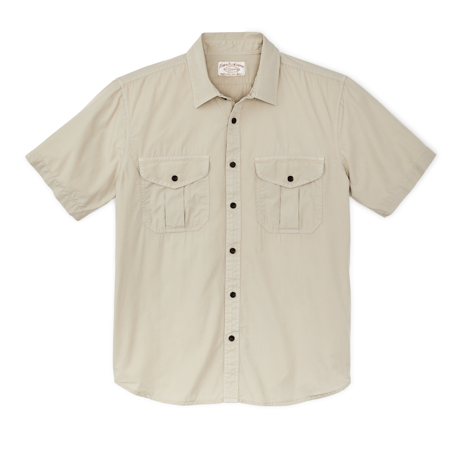 Washed Short Sleeve Feather Cloth Shirt