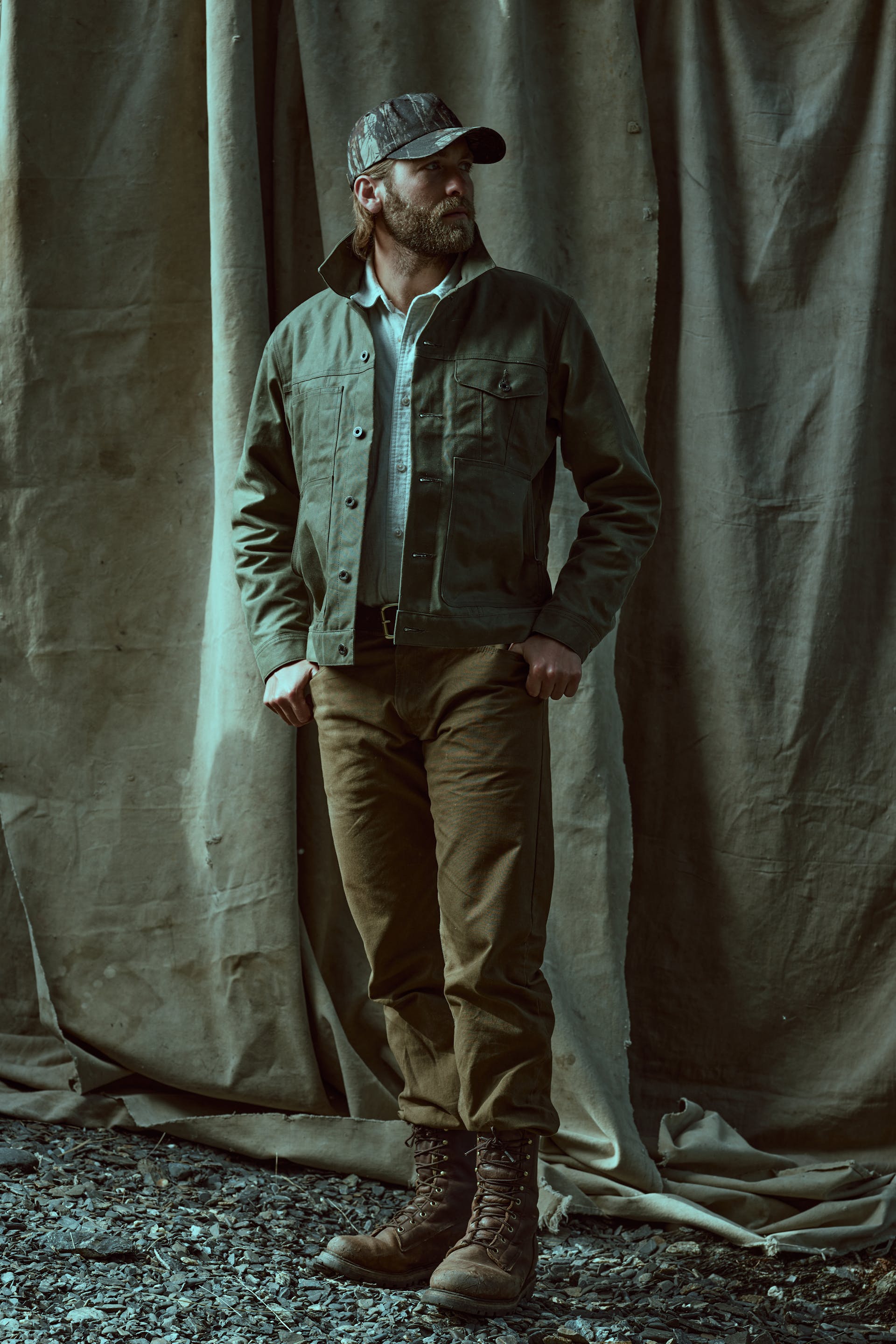 Dry Tin Cloth 5-pocket Pants