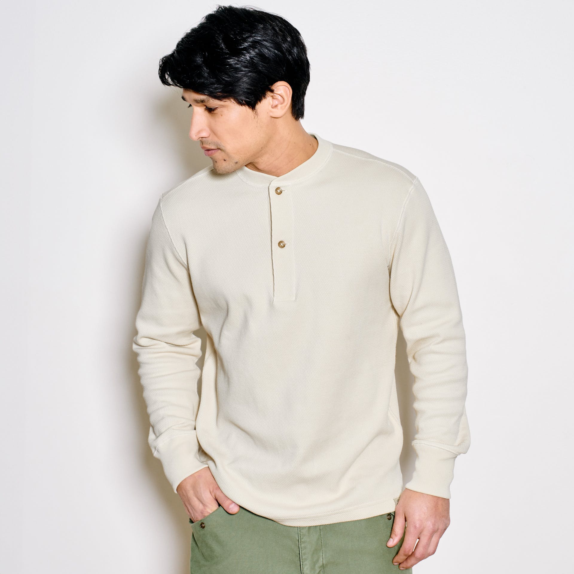 Waffle Knit Henley