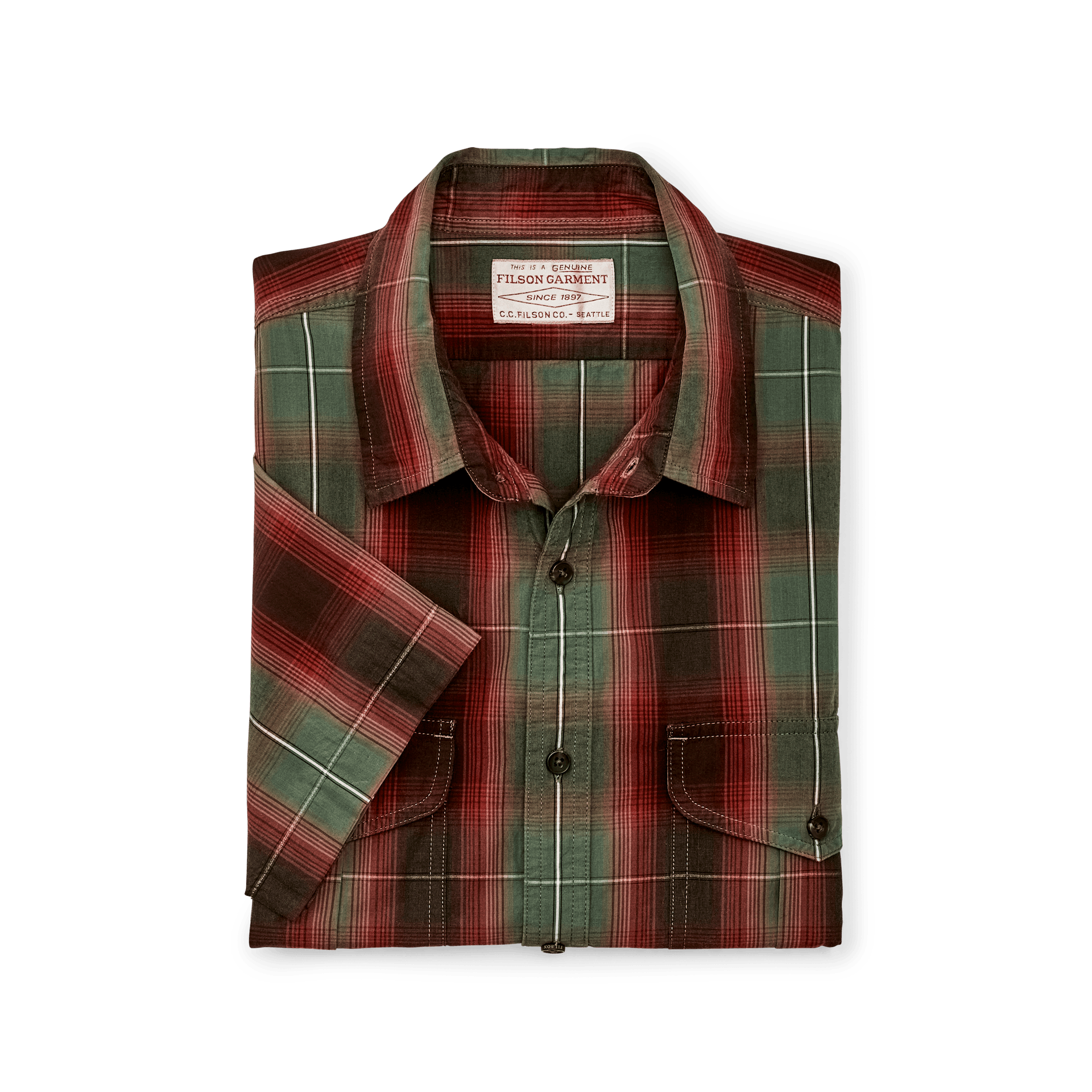 Washed Short Sleeve Feather Cloth Shirt