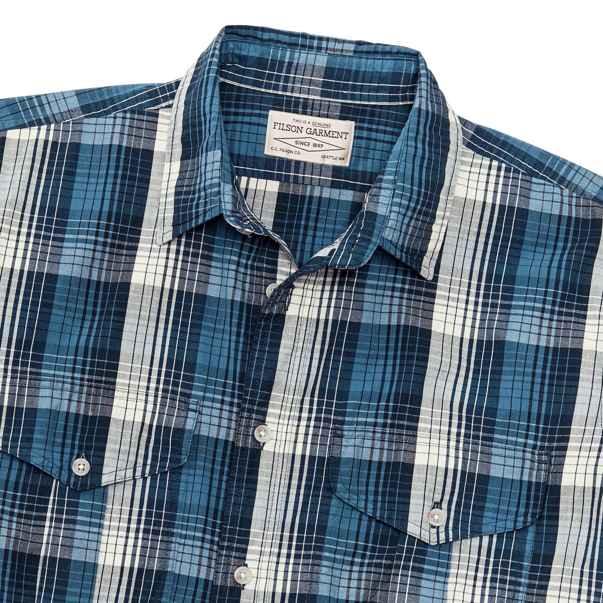 Washed Short Sleeve Feather Cloth Shirt
