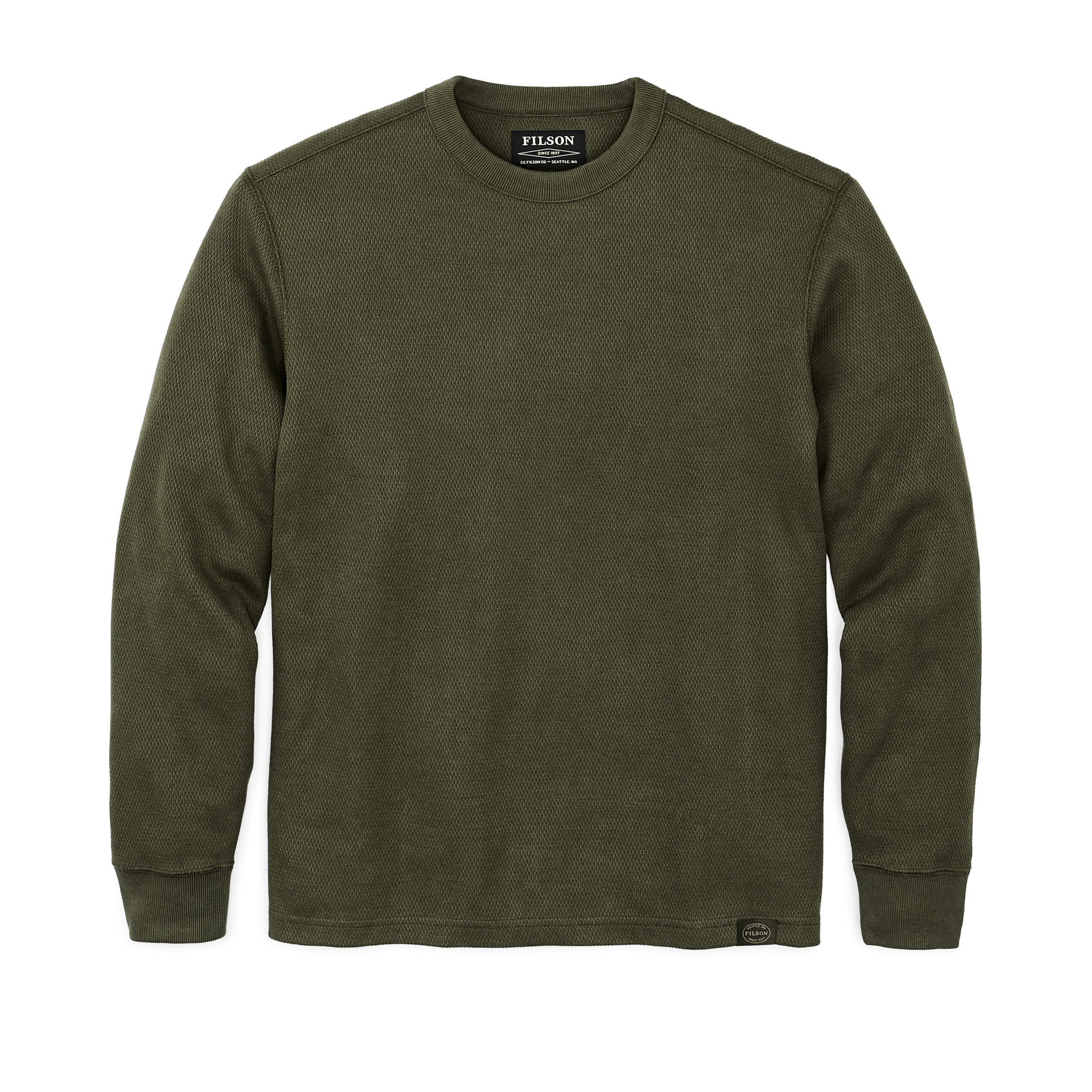Waffle Knit Thermal Crewneck