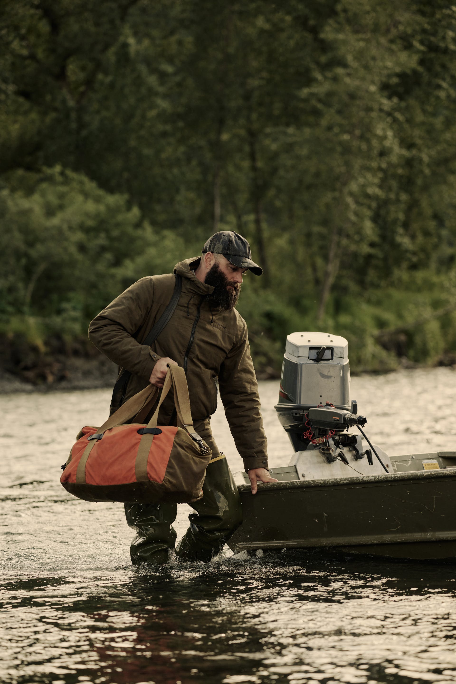 Medium Tin Cloth Duffle Bag