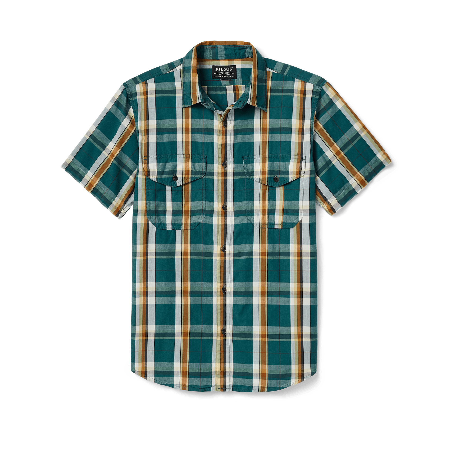 Washed Short Sleeve Feather Cloth Shirt