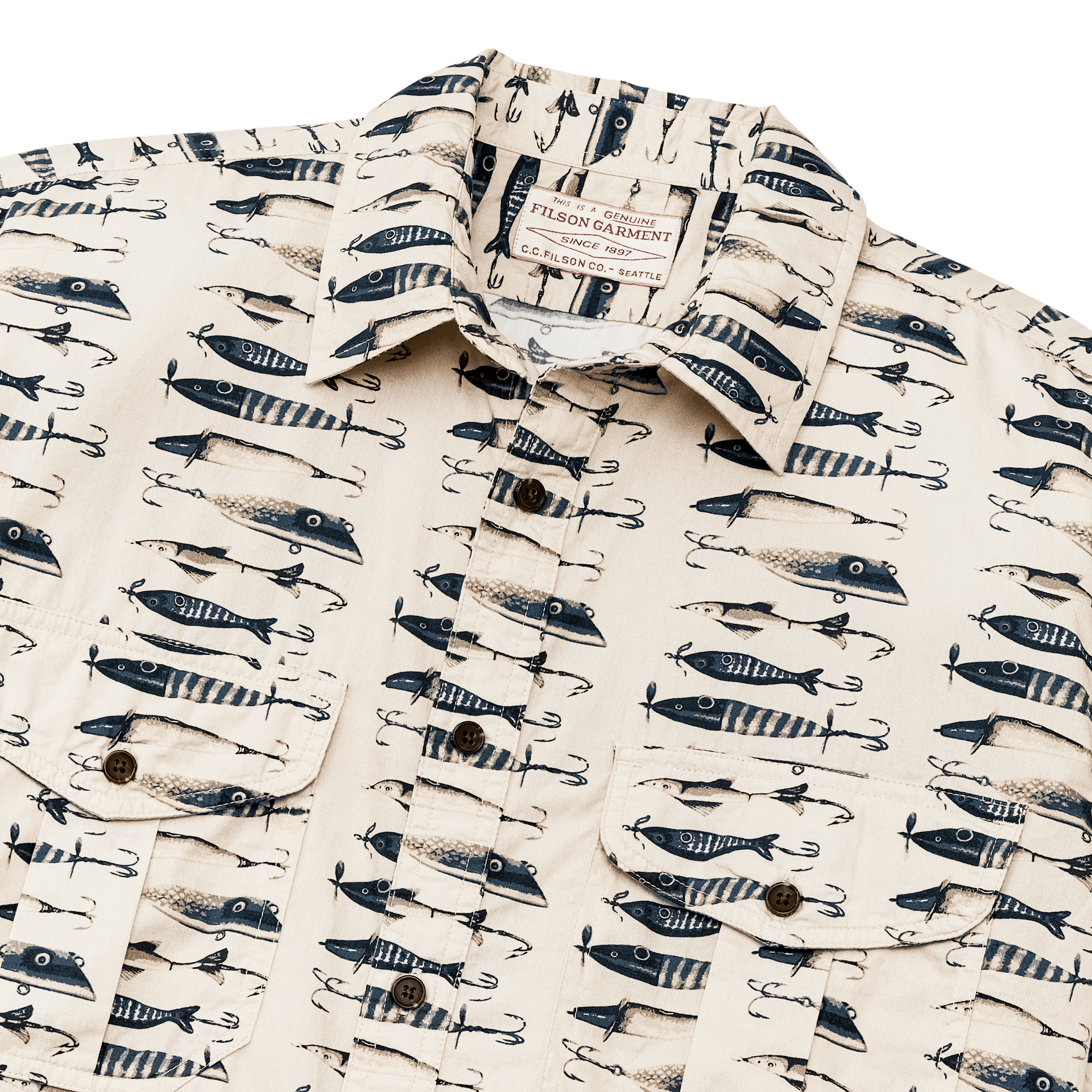 Washed Short Sleeve Feather Cloth Shirt