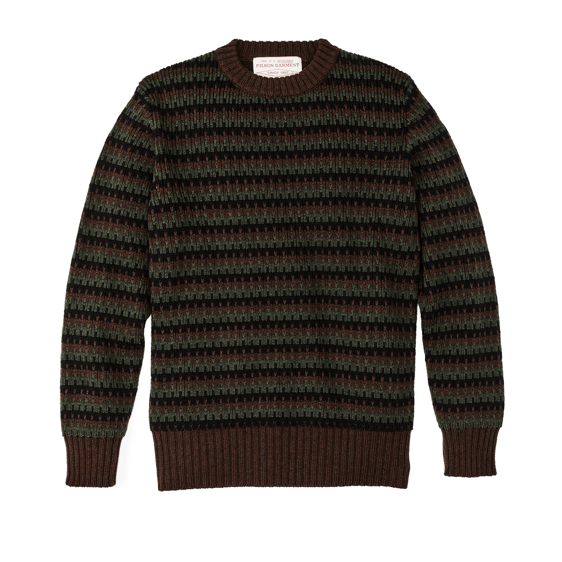 Jacquard Wool Crewneck Sweater