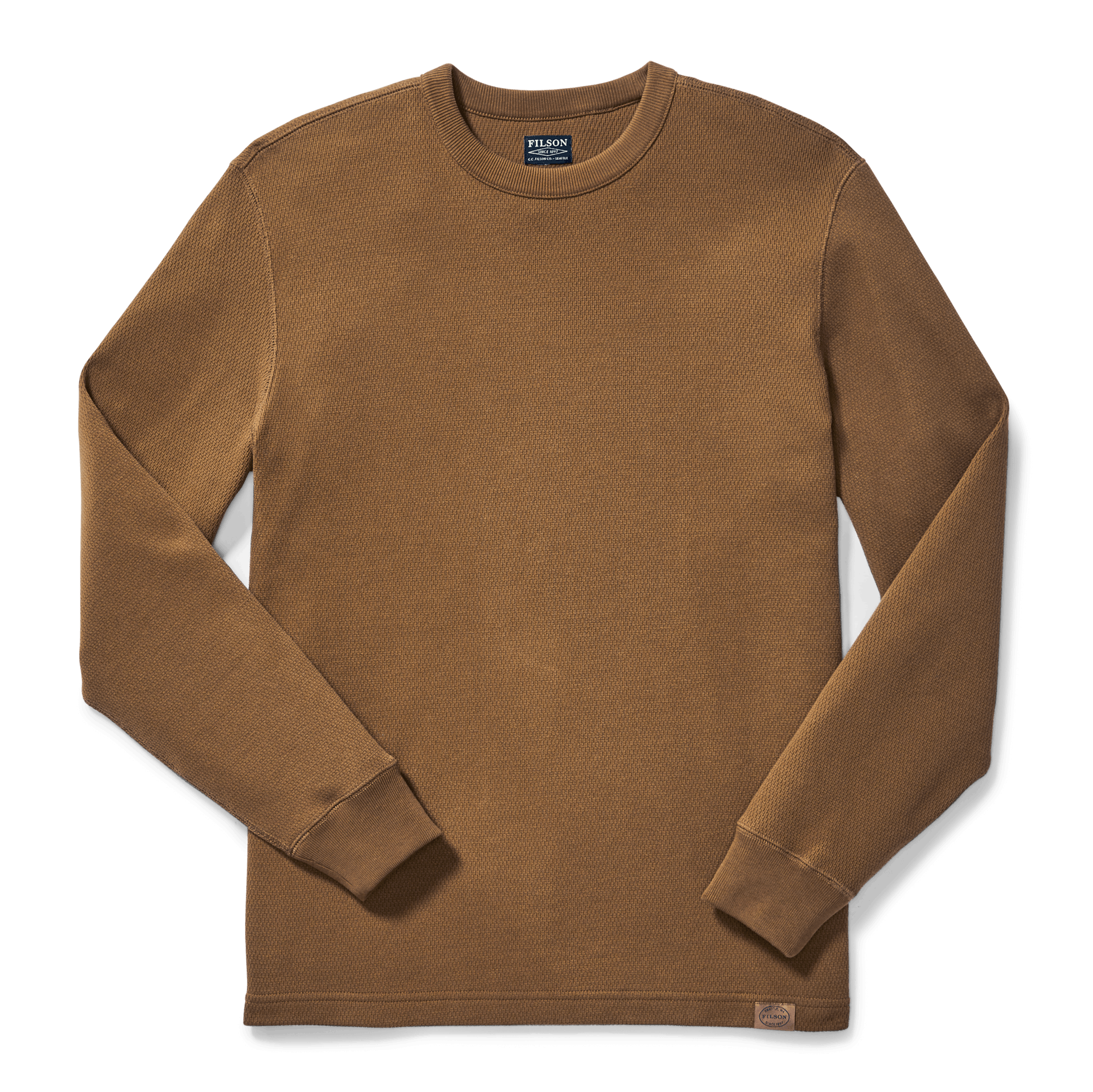 Waffle Knit Thermal Crewneck