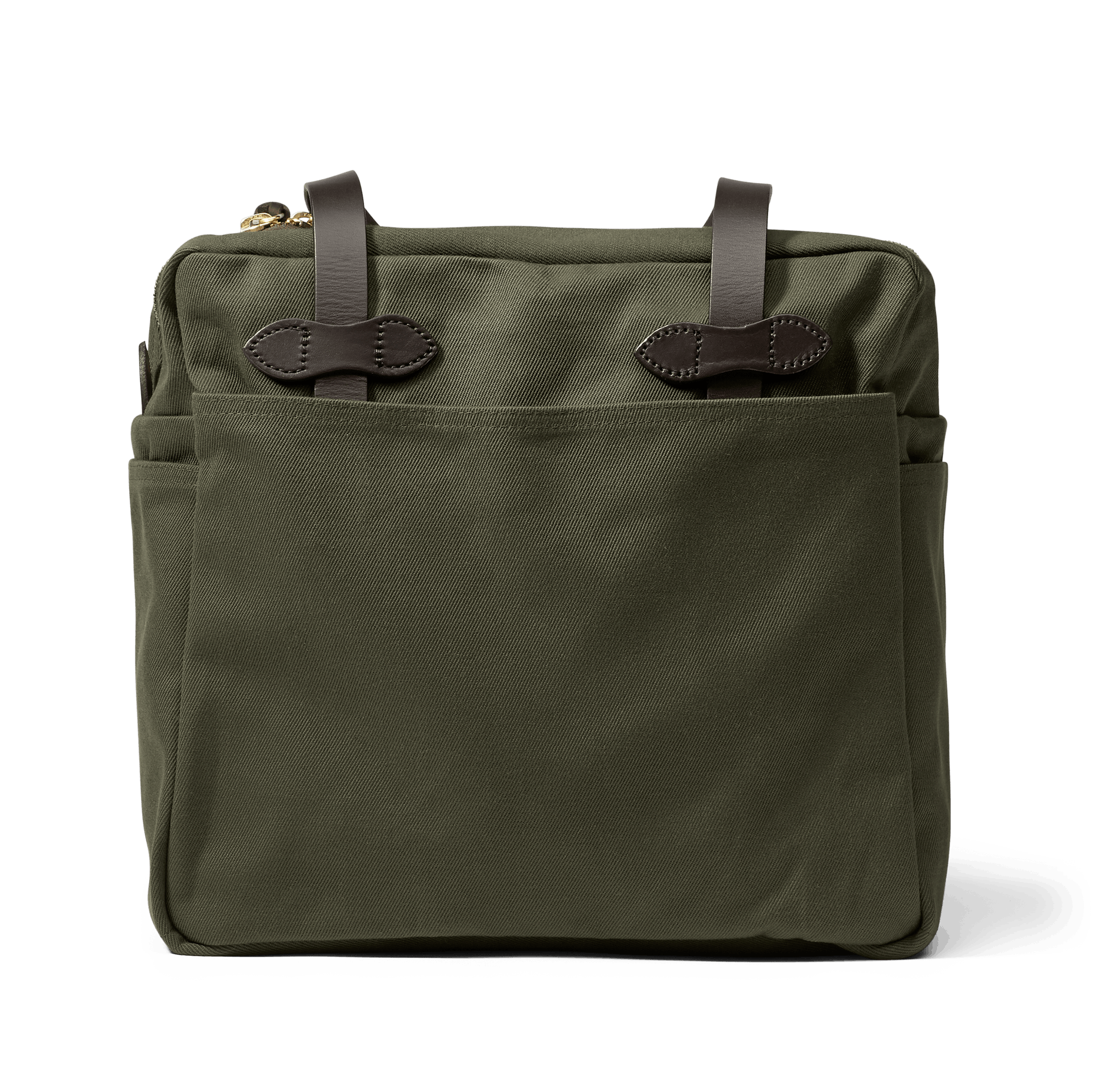 Rugged Twill Tote Bag With Zipper