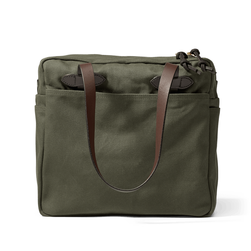 Rugged Twill Zipper Tote Bag