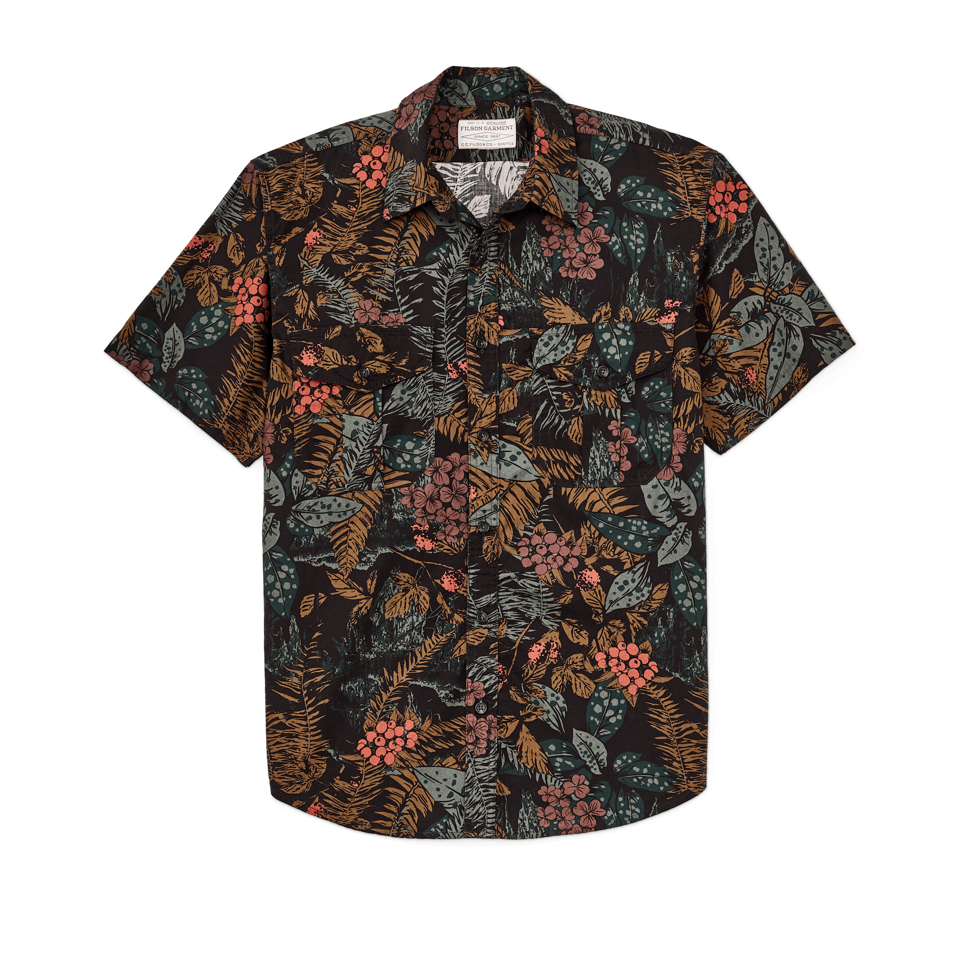 Washed Short Sleeve Feather Cloth Shirt