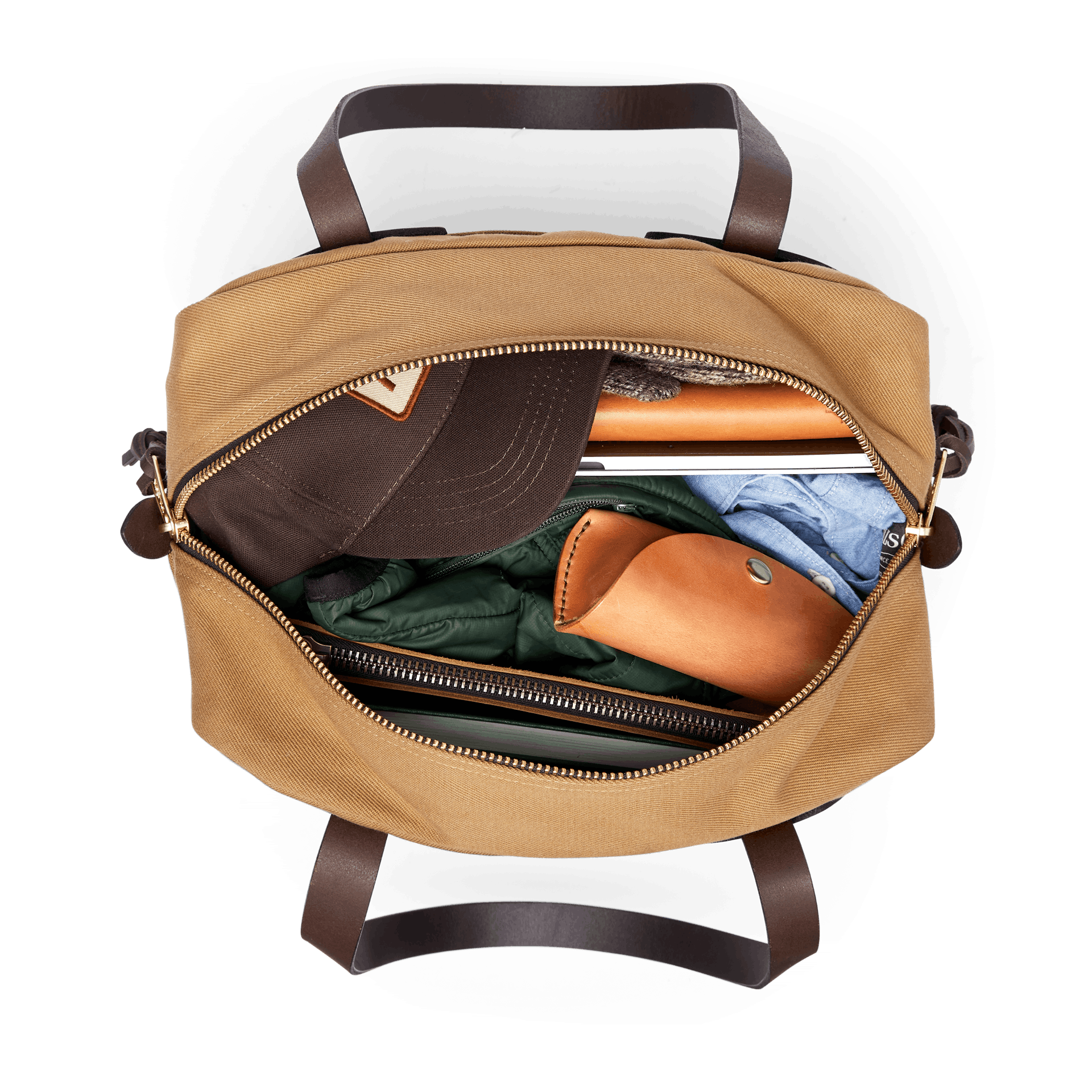 Rugged Twill Tote Bag With Zipper