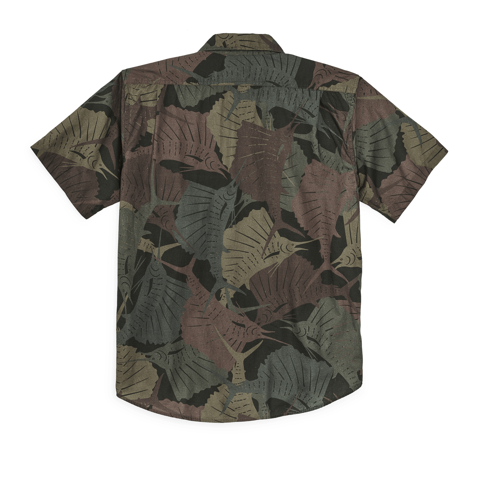 Washed Short Sleeve Feather Cloth Shirt