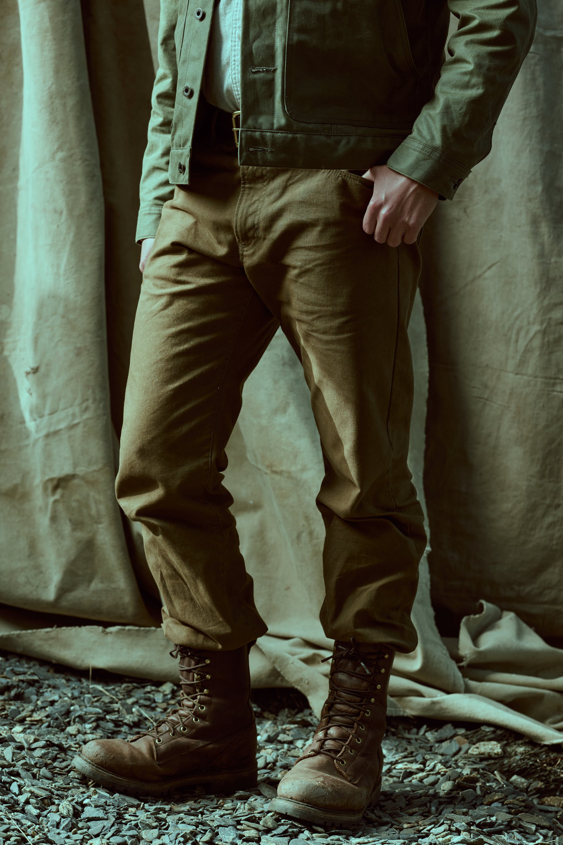 Dry Tin Cloth 5-pocket Pants