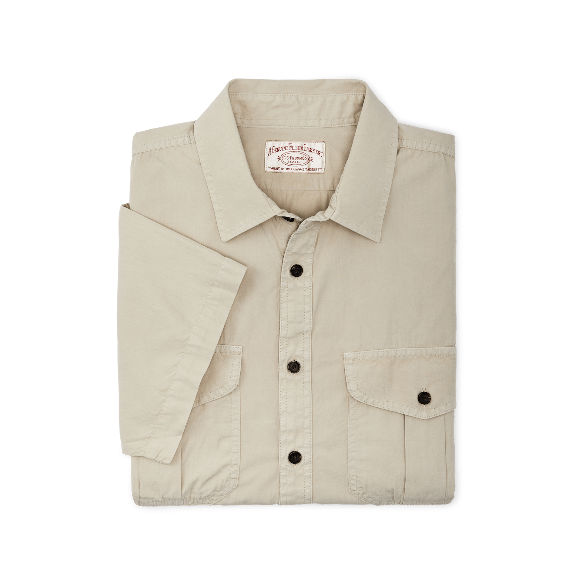 Washed Short Sleeve Feather Cloth Shirt