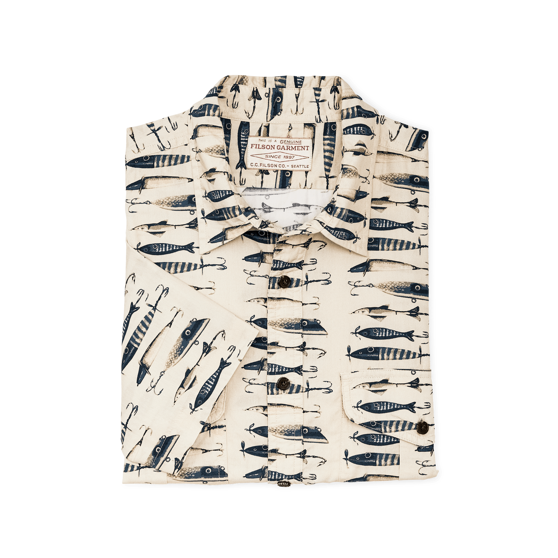 Washed Short Sleeve Feather Cloth Shirt