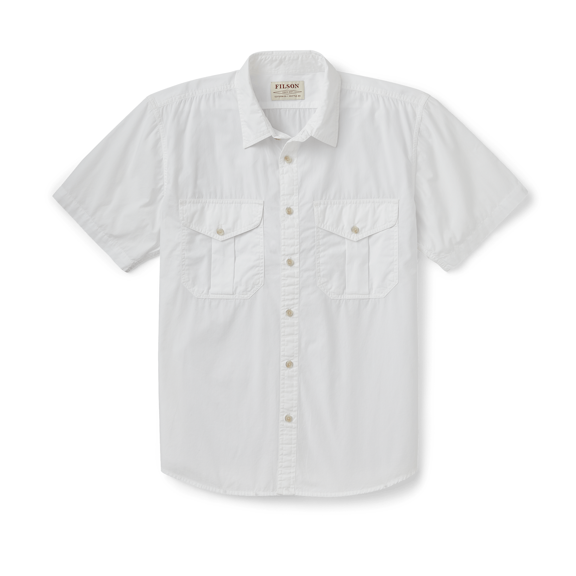 Washed Short Sleeve Feather Cloth Shirt