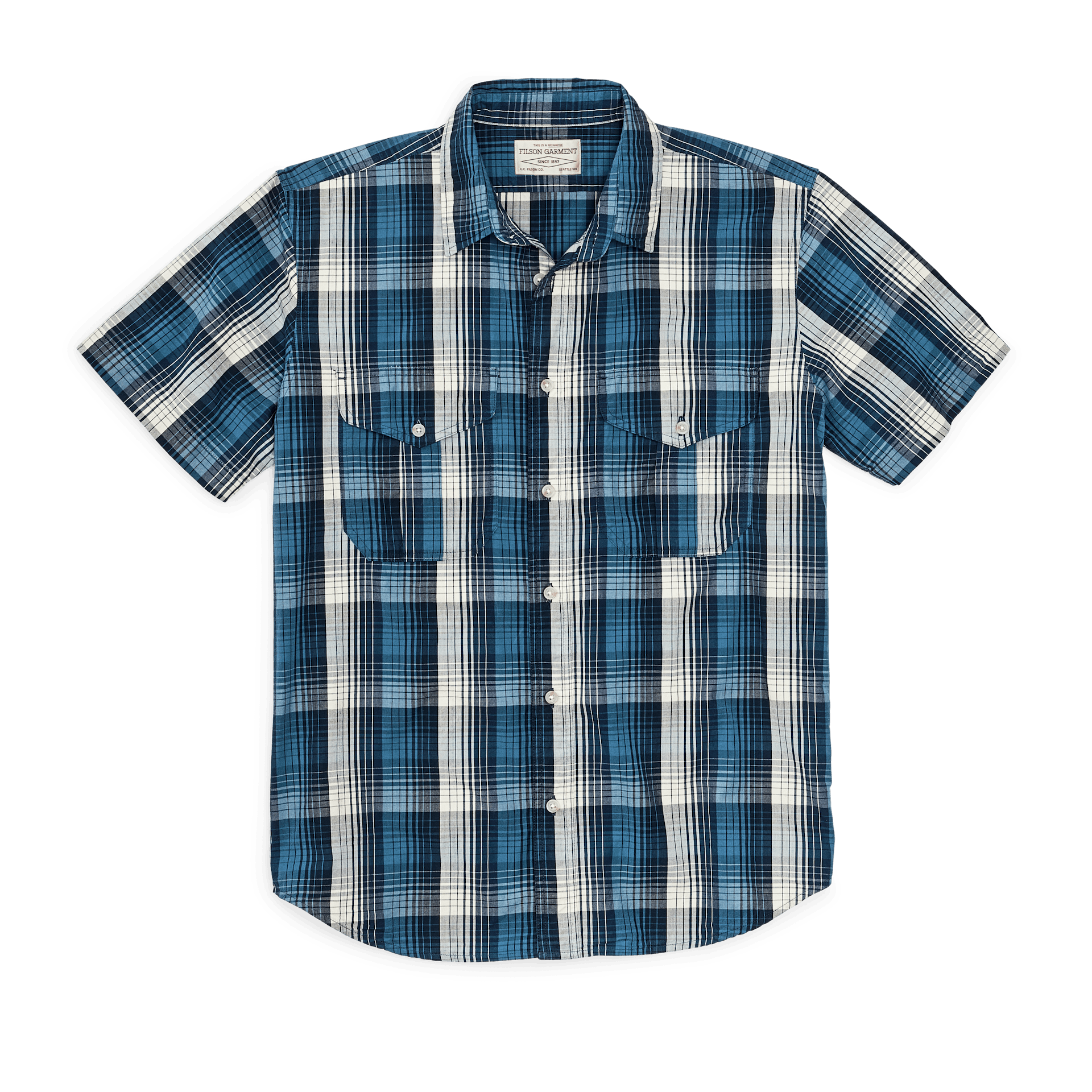 Washed Short Sleeve Feather Cloth Shirt