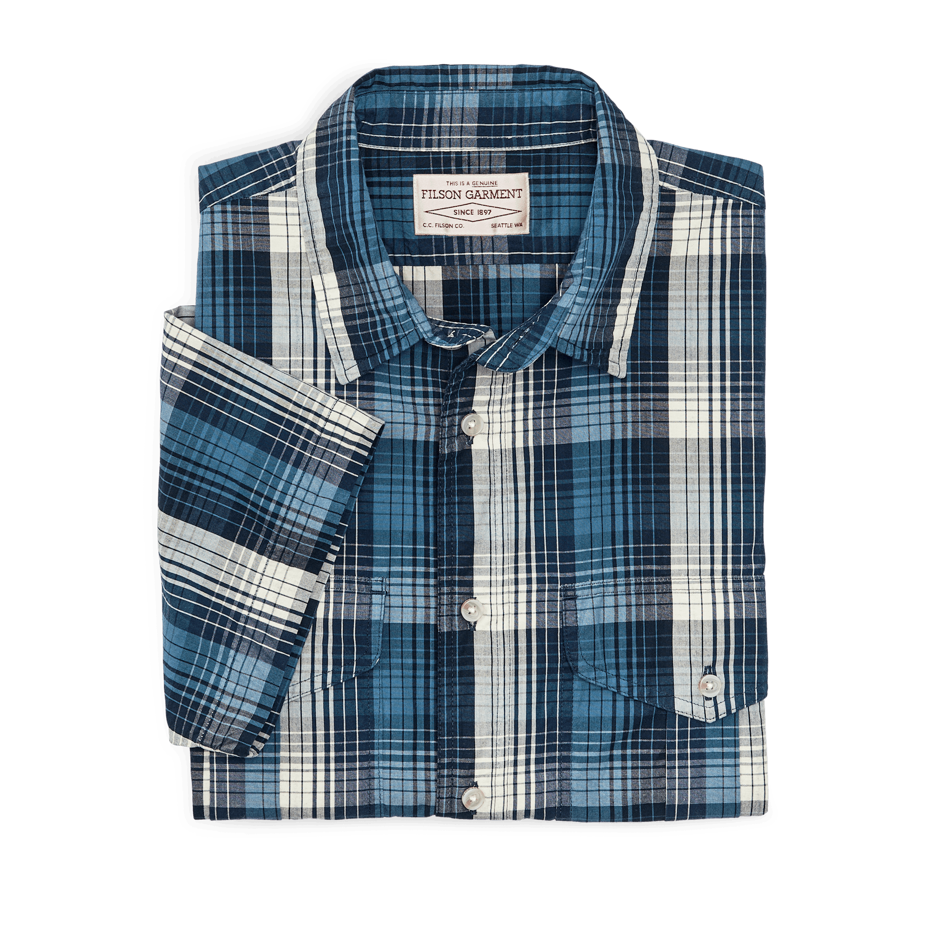 Washed Short Sleeve Feather Cloth Shirt