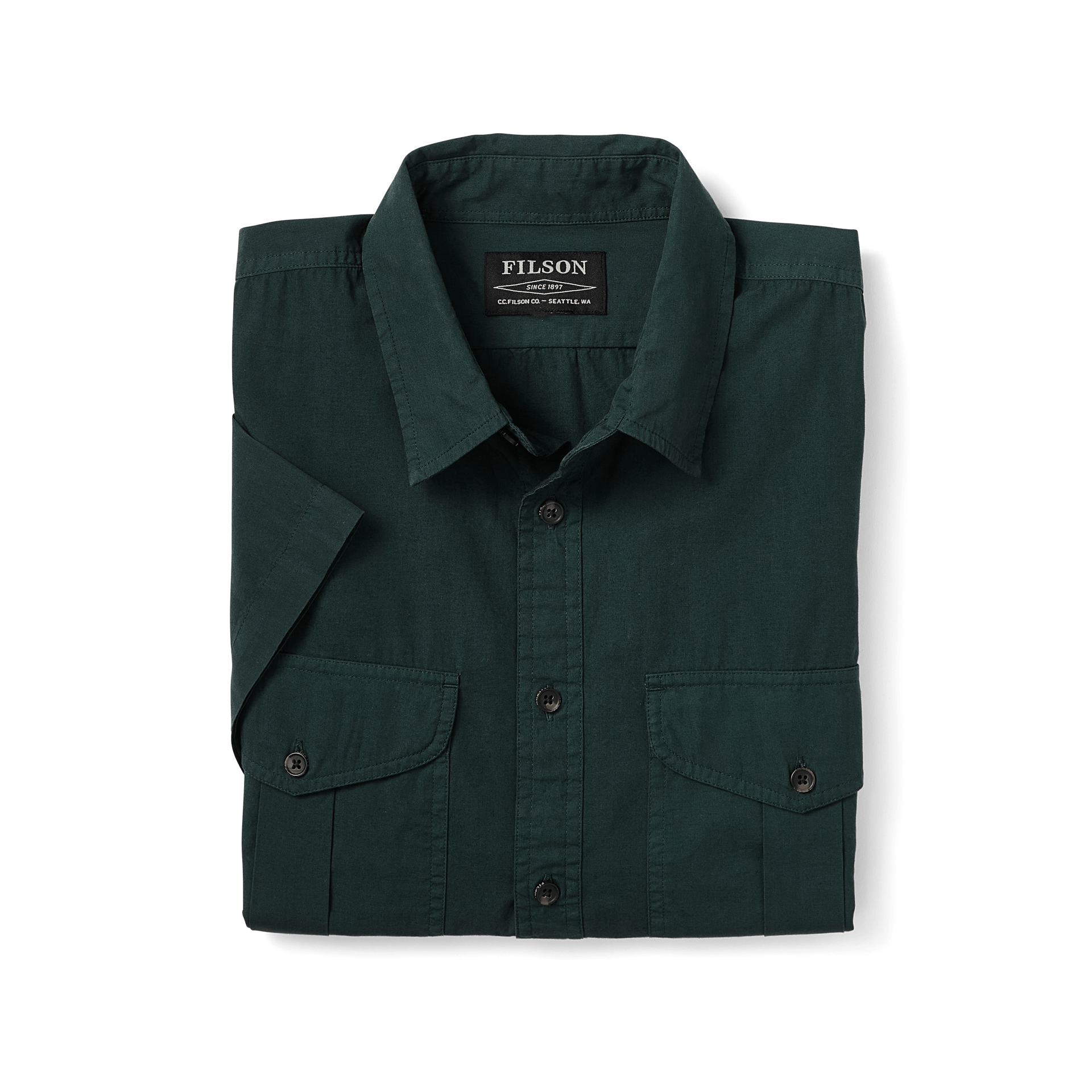 Washed Short Sleeve Feather Cloth Shirt