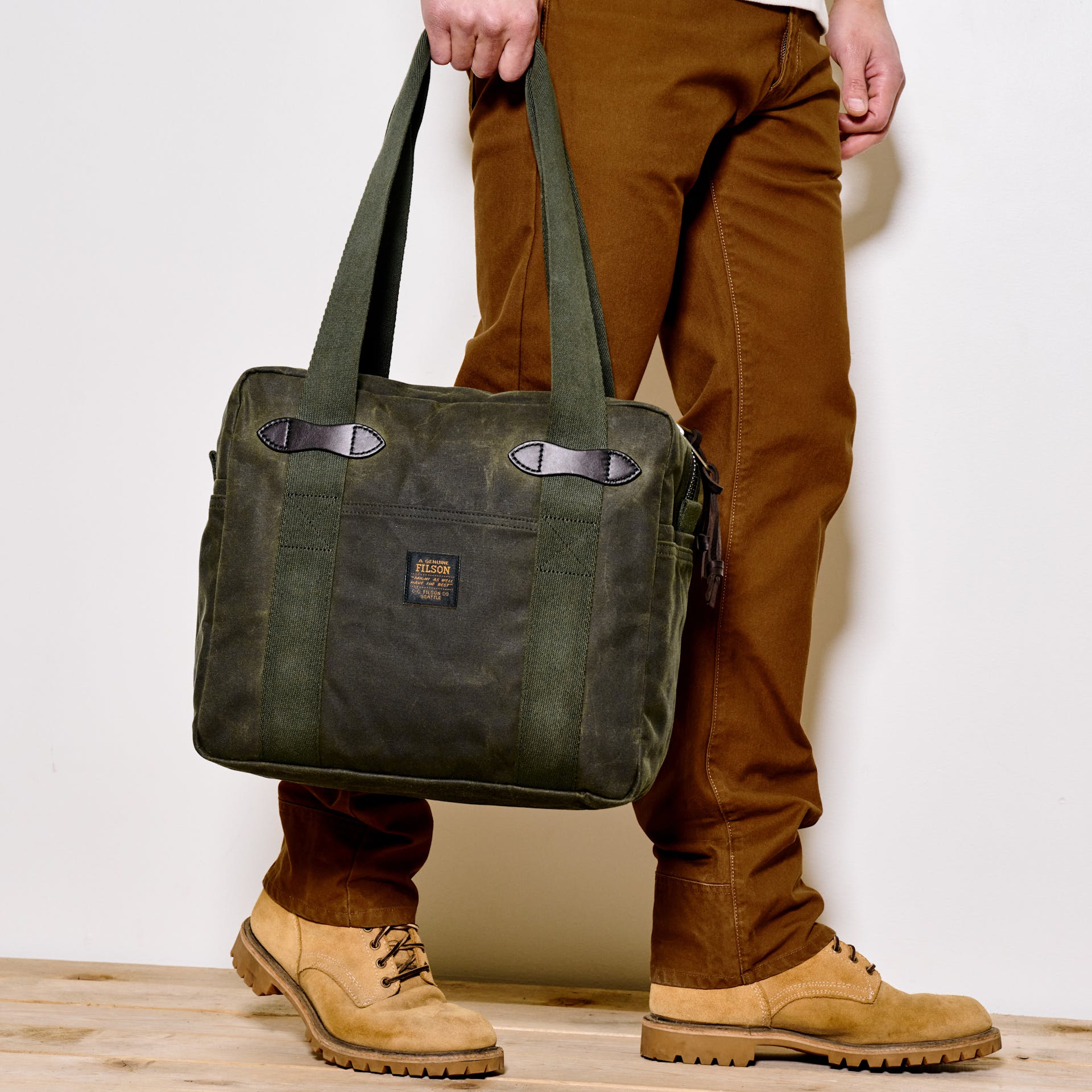 Tin Cloth Zipper Tote Bag