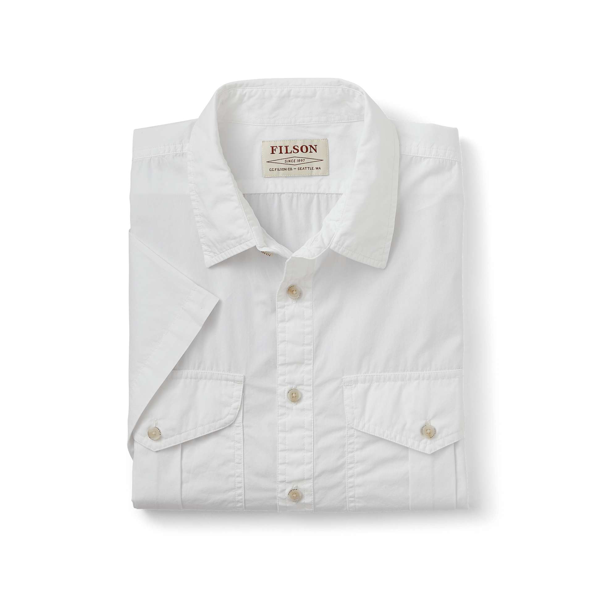 Washed Short Sleeve Feather Cloth Shirt