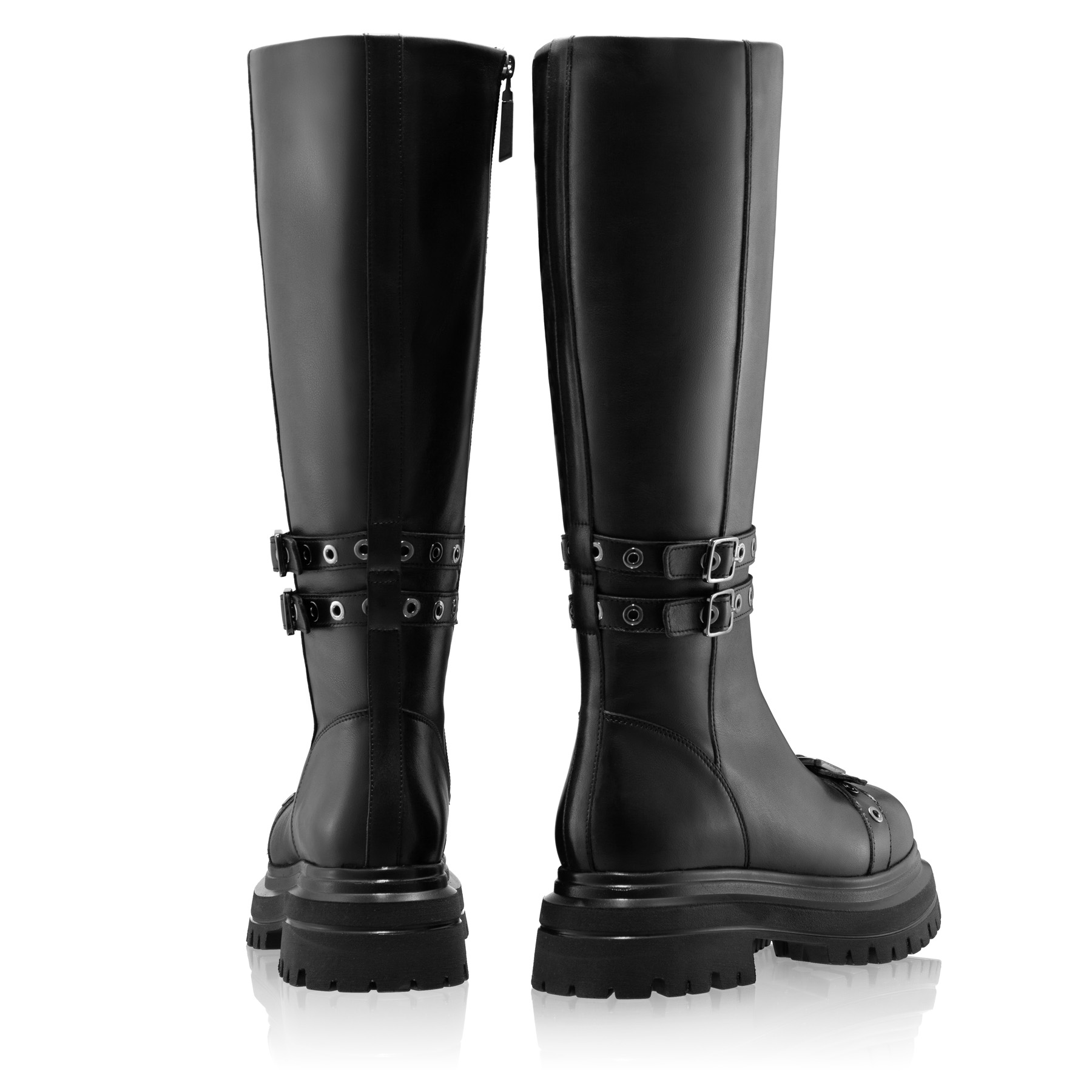 Women Leather Boots 8210 Vitello Black