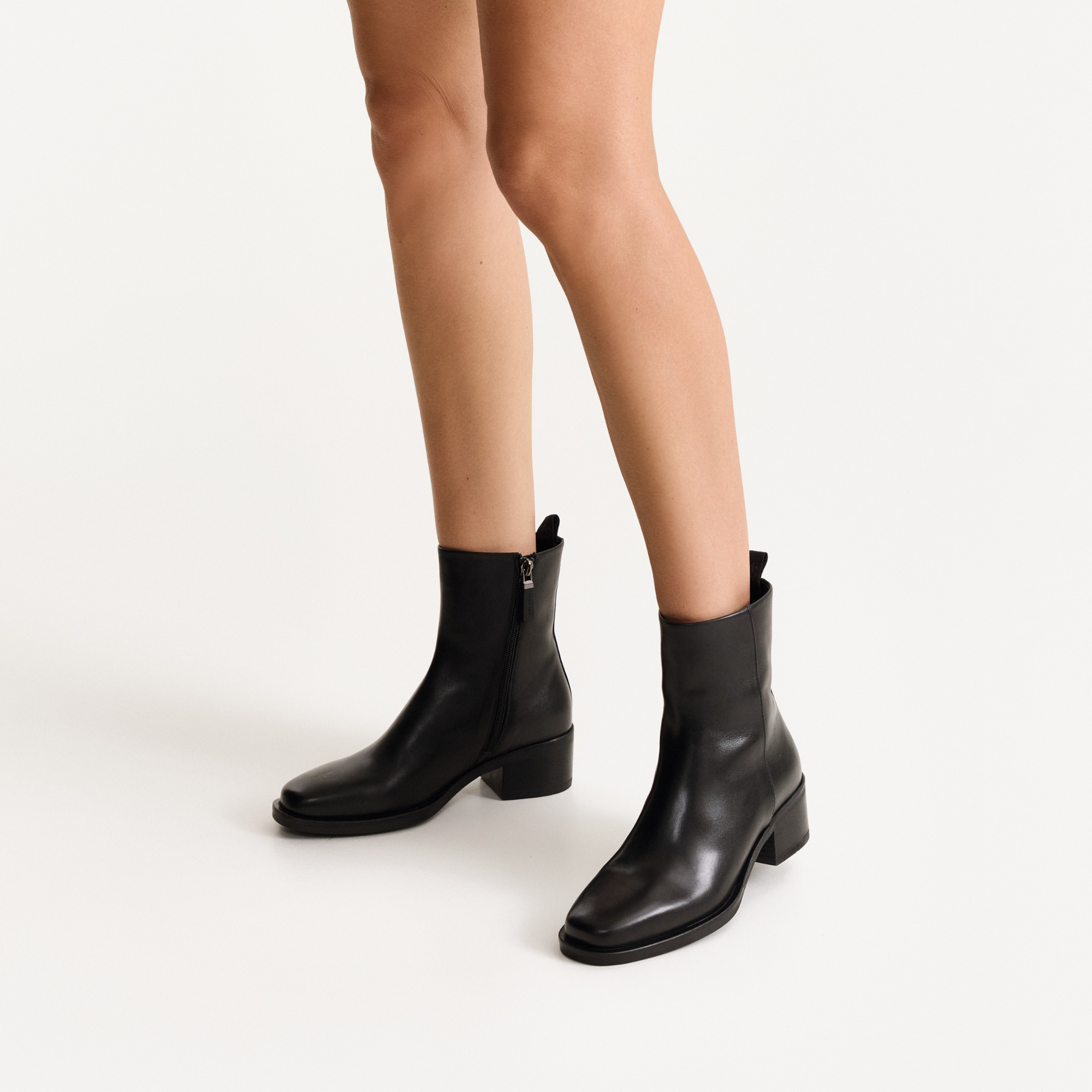 Women Leather Boots 8155 Vitello Black