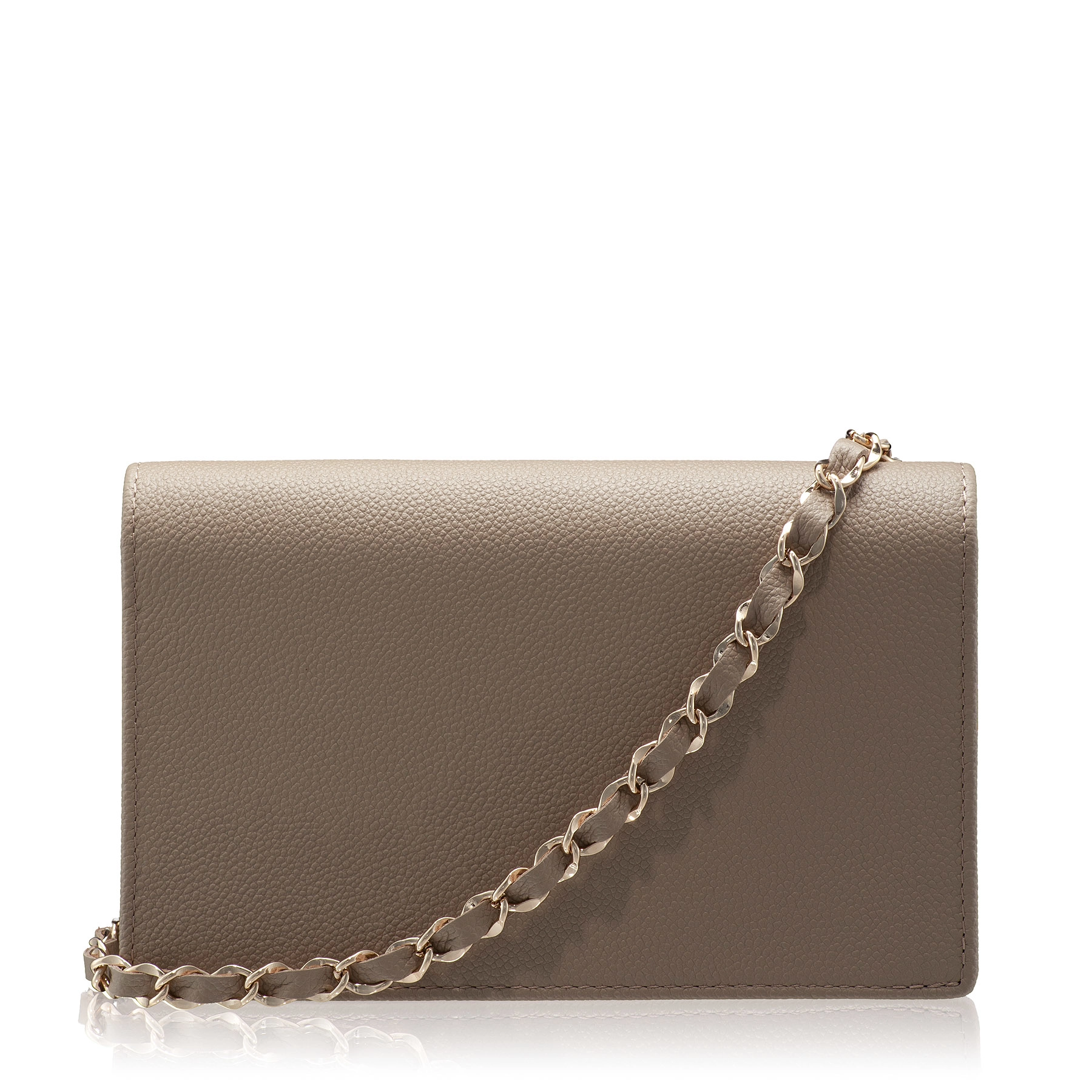 Women Leather clutch Bag ARNA 02 BOTTALATO TAUPE