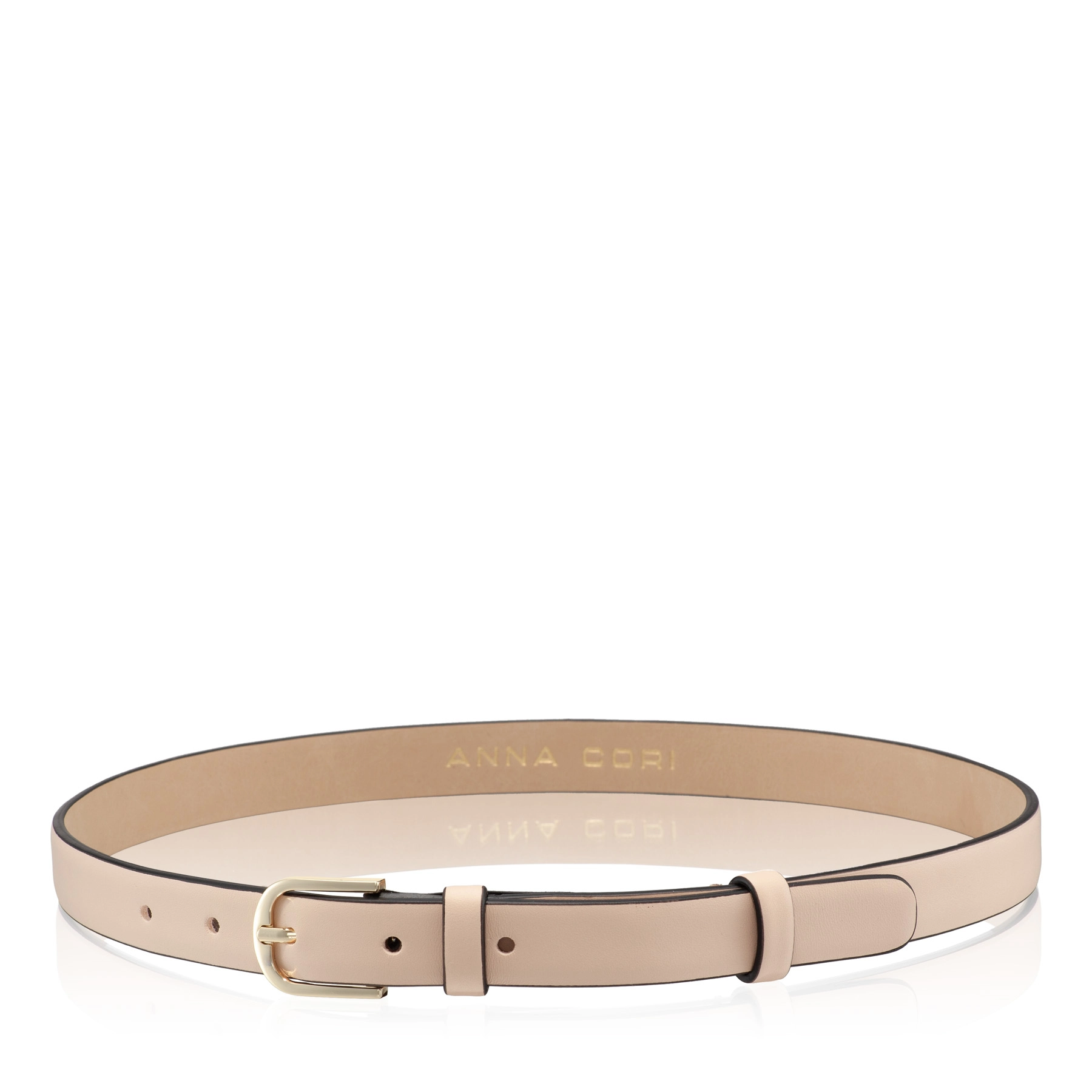Women Genuine Leather Belt 58 VITELLO NUDE