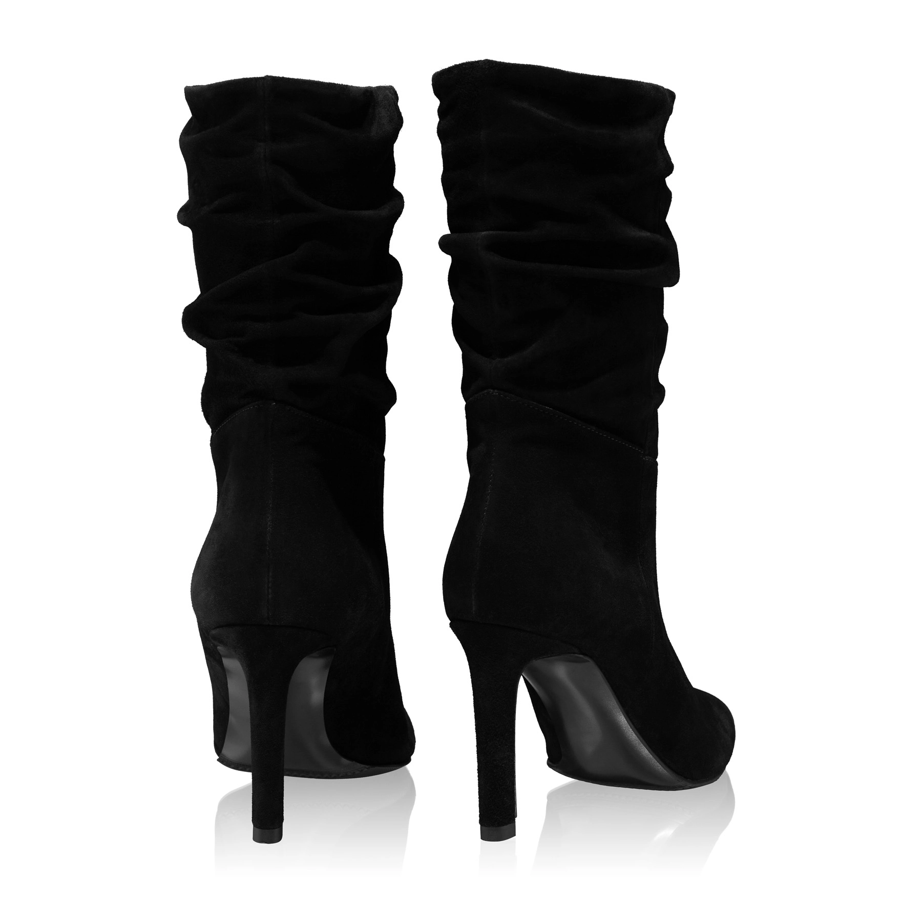 Women Leather Boots 7964 Camoscio Black