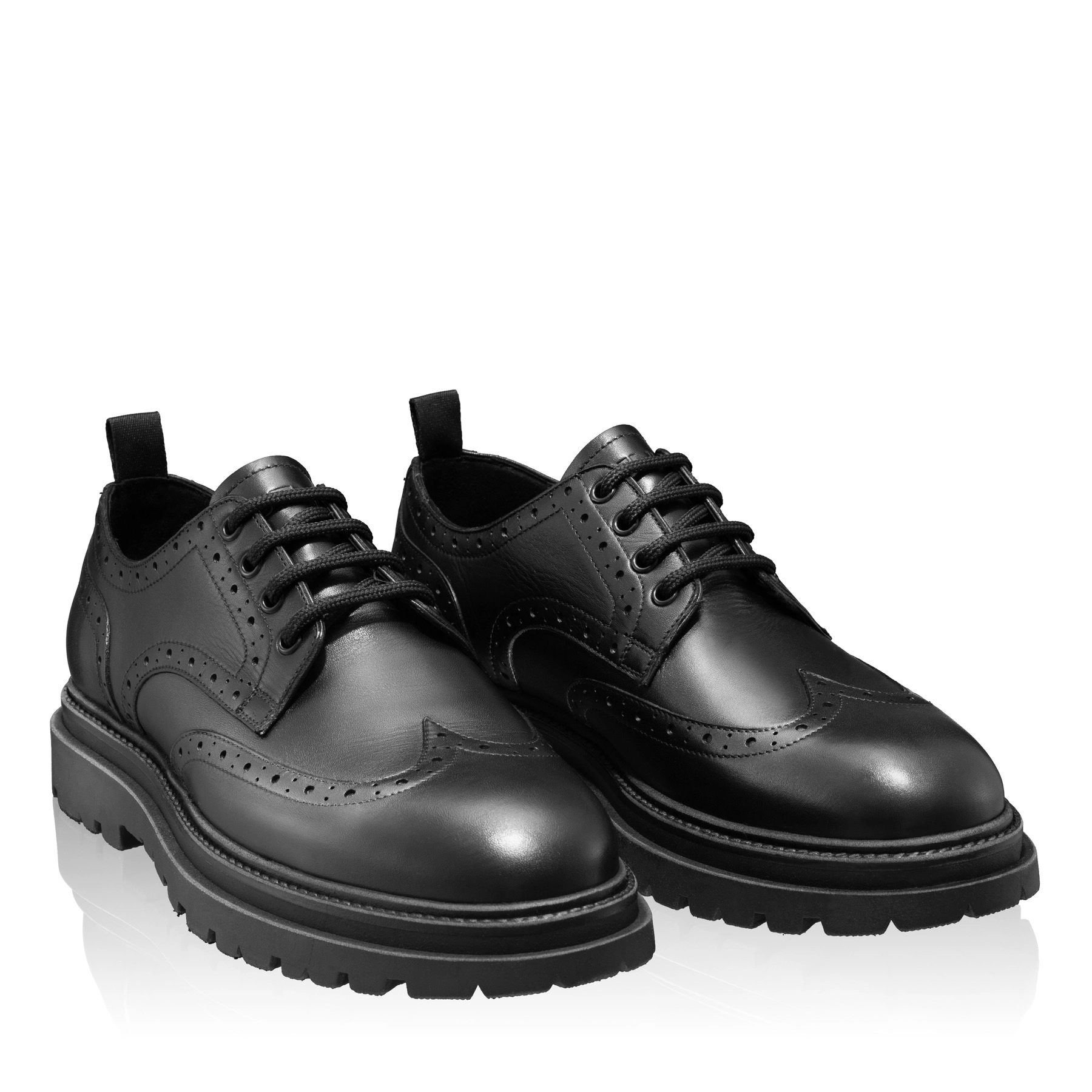 Men Leather Casual Shoes  7319 Vitello Black