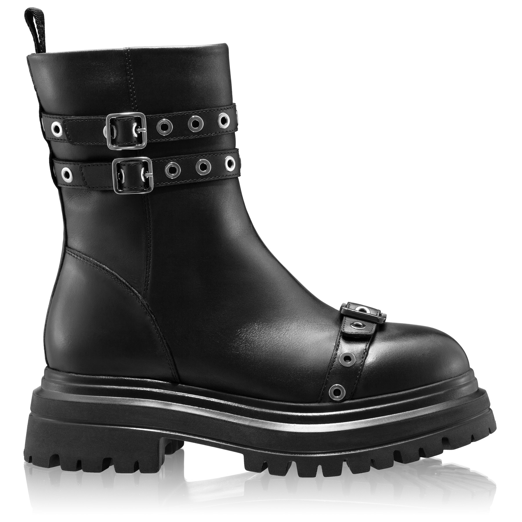 Suede Leather Ankle-Boots 8176 Vitello Black