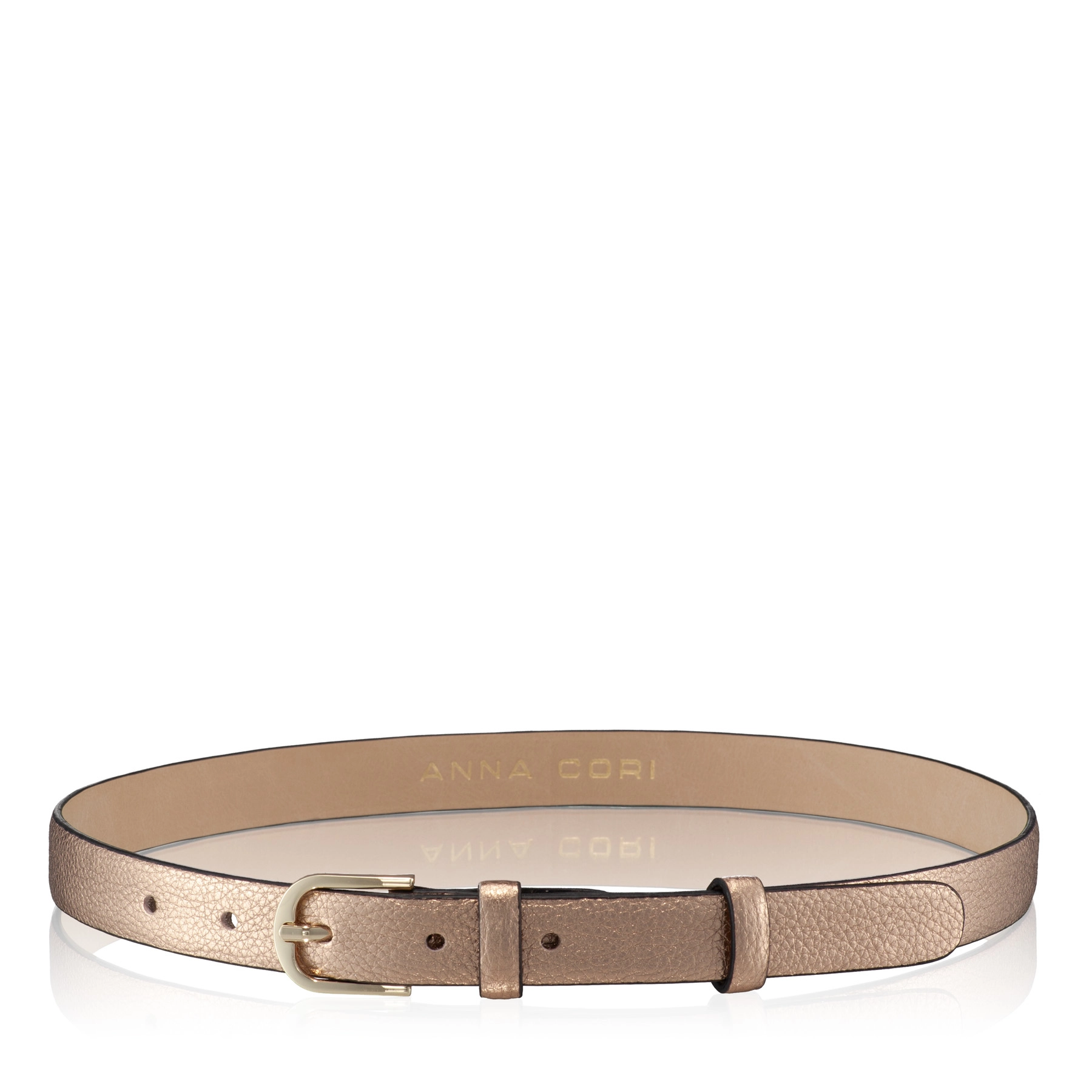 Women Genuine Leather Belt 58 BOTTALATO RAME