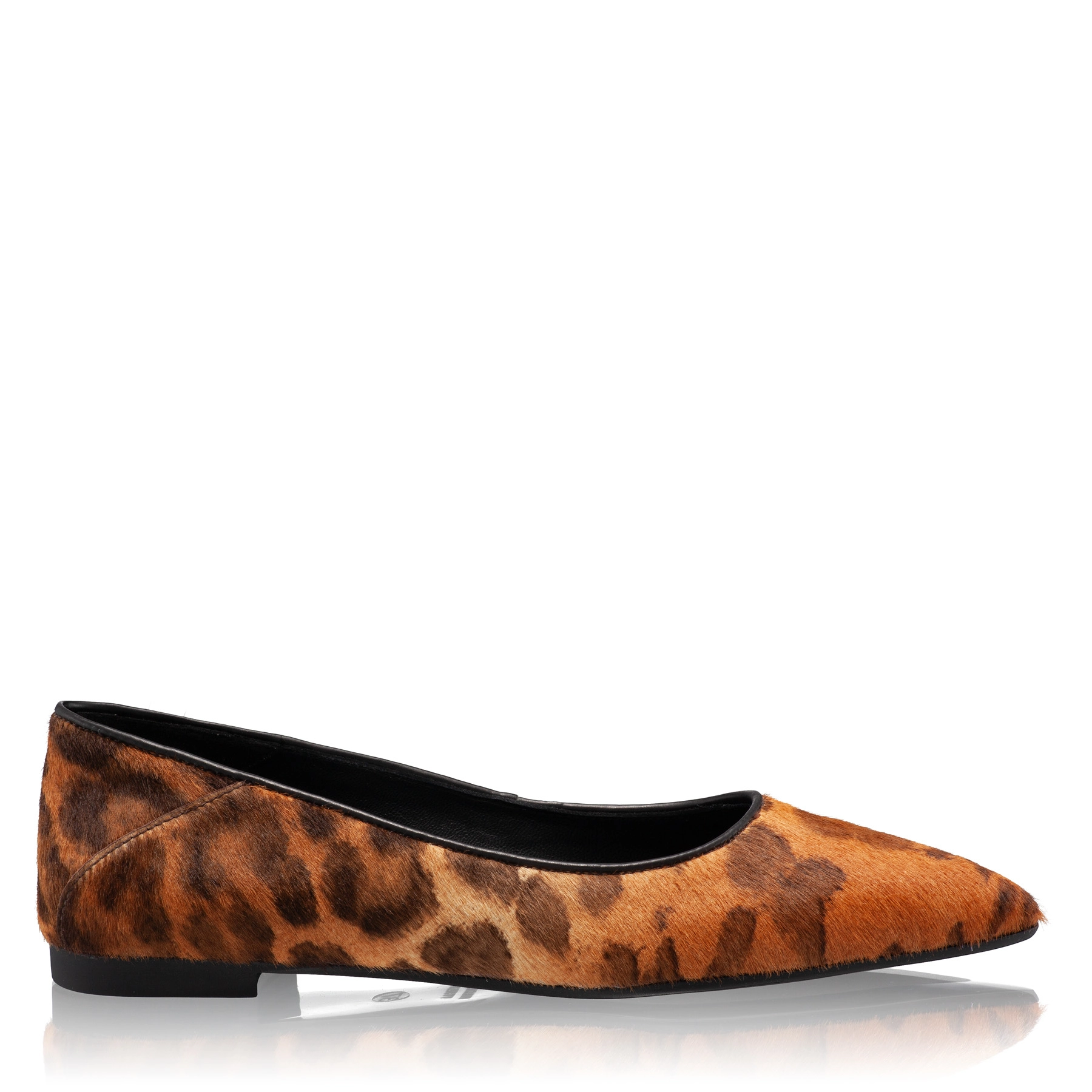 Women Ballerina Flats 8182 Cavallino Leopard Camel+Brown