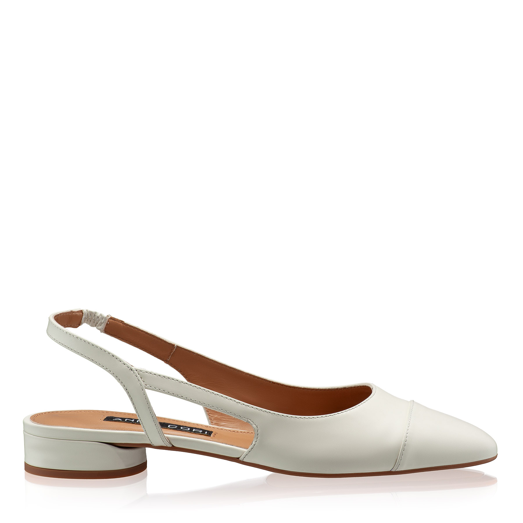 Mid-heel Slingback Pumps 8078 Vitello+Panna