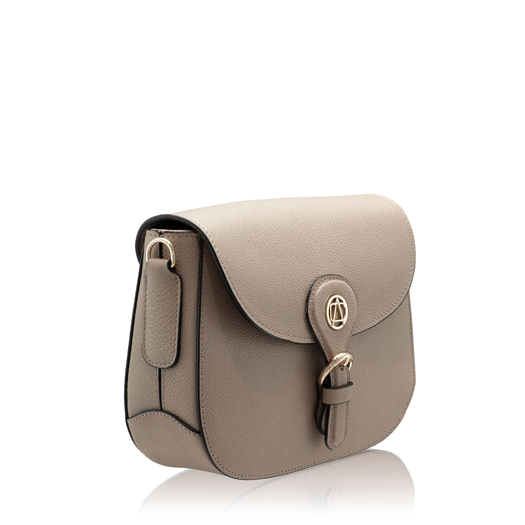 Women Leather Shoulder Bag ISRA 01 BOTTALATO TAUPE