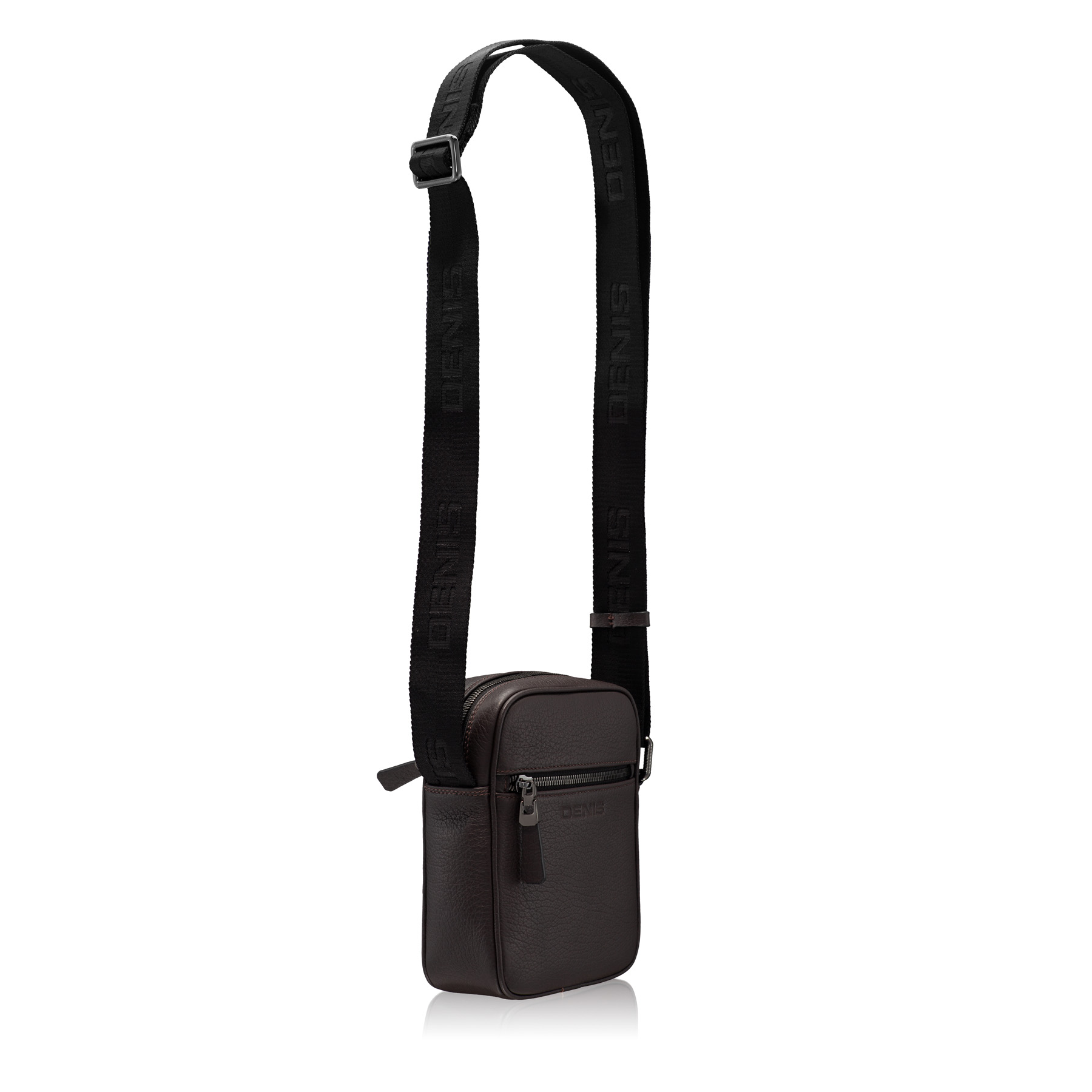 Man leather shoulder bag ANDREI 02 Bottalato Brown