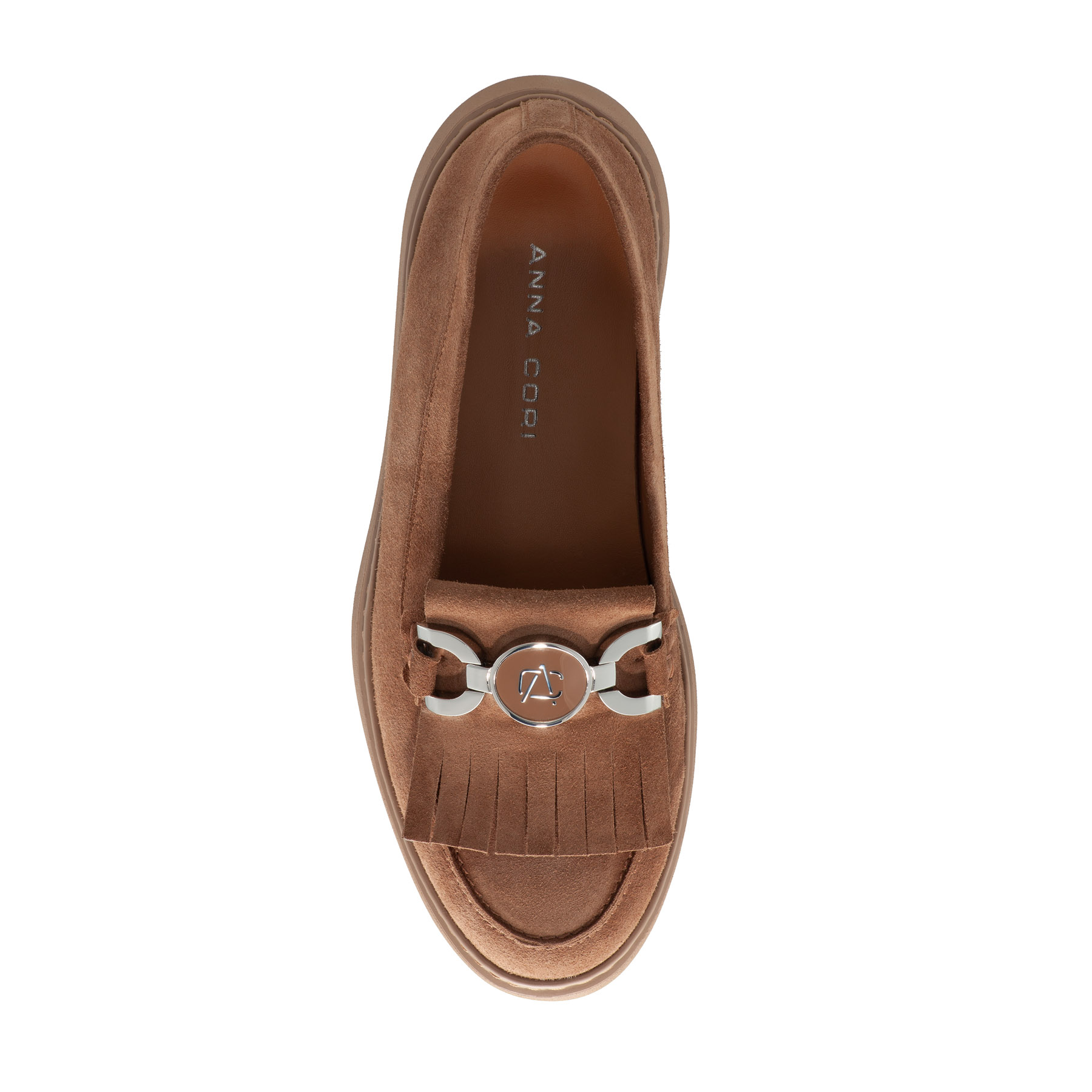 Women Casual Genuine Leather Loafers  8137 Crosta Brown