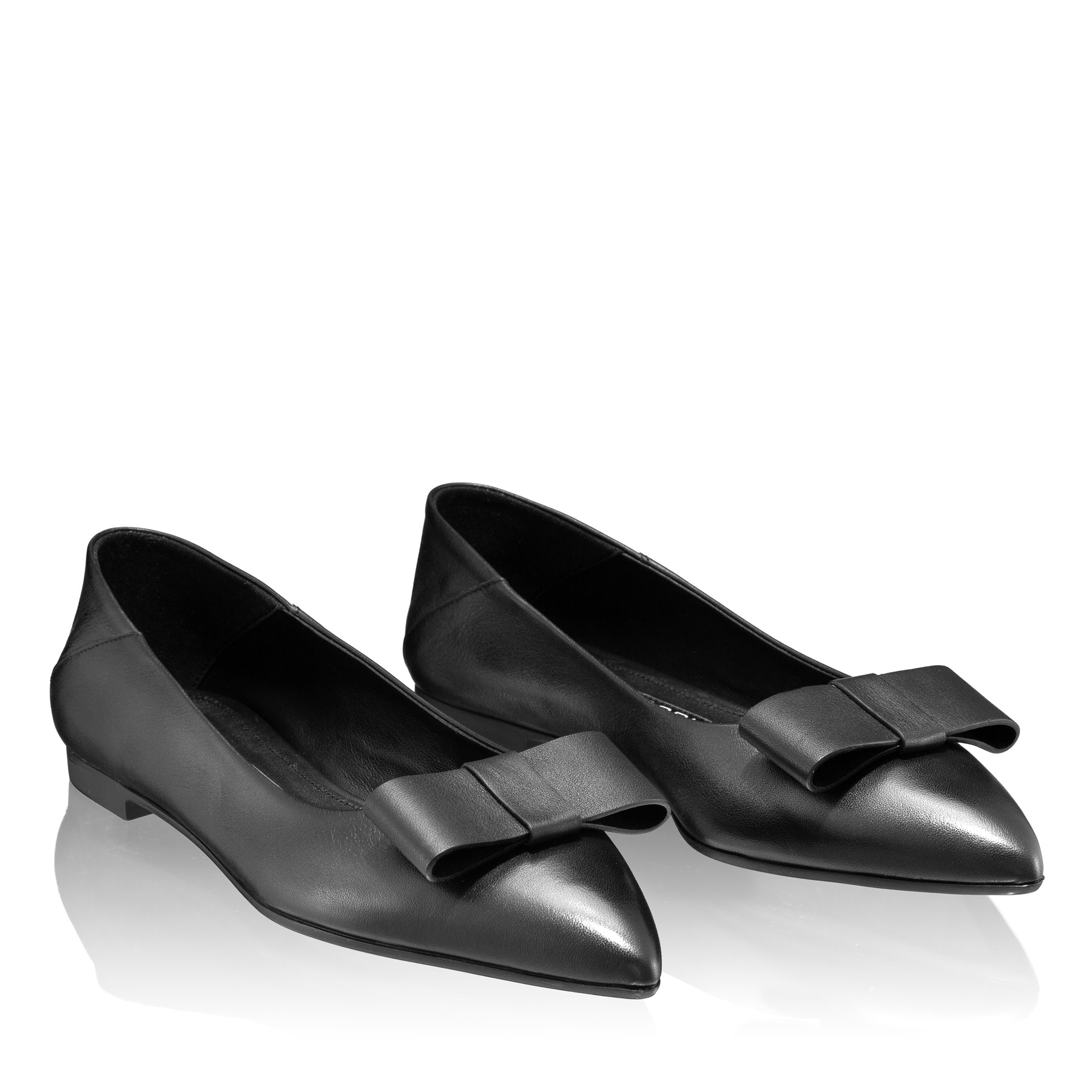 Women Ballerina Flats 7518 Vitello Black