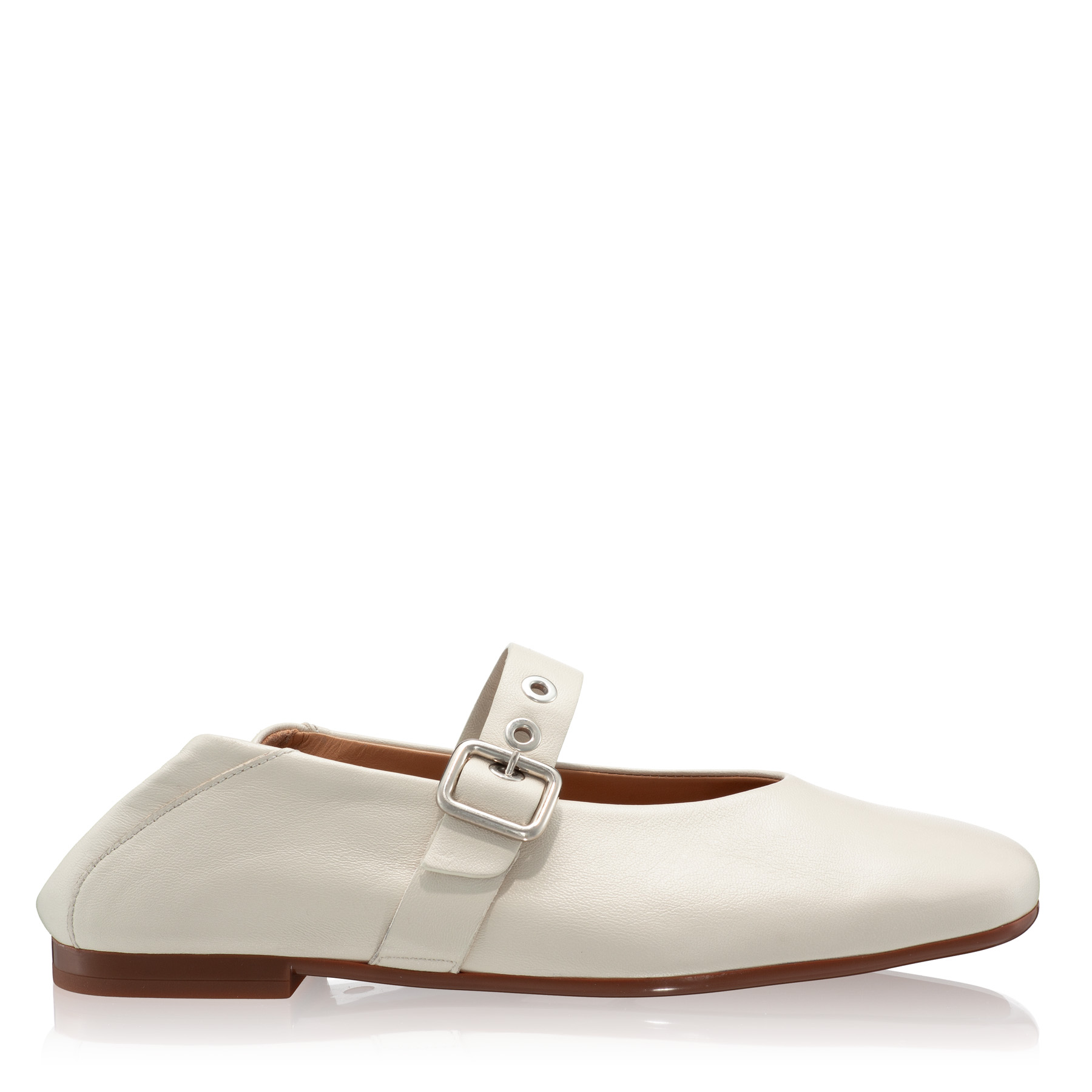 Women Ballerina Flats 8093 Vitello Panna