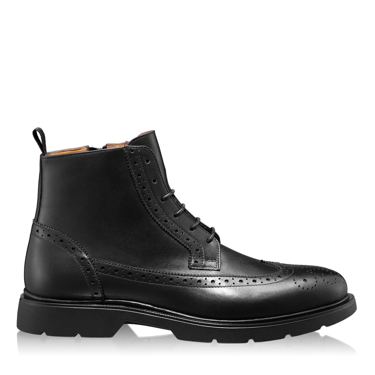 Men genuine leather boots 6925 Vitello Black