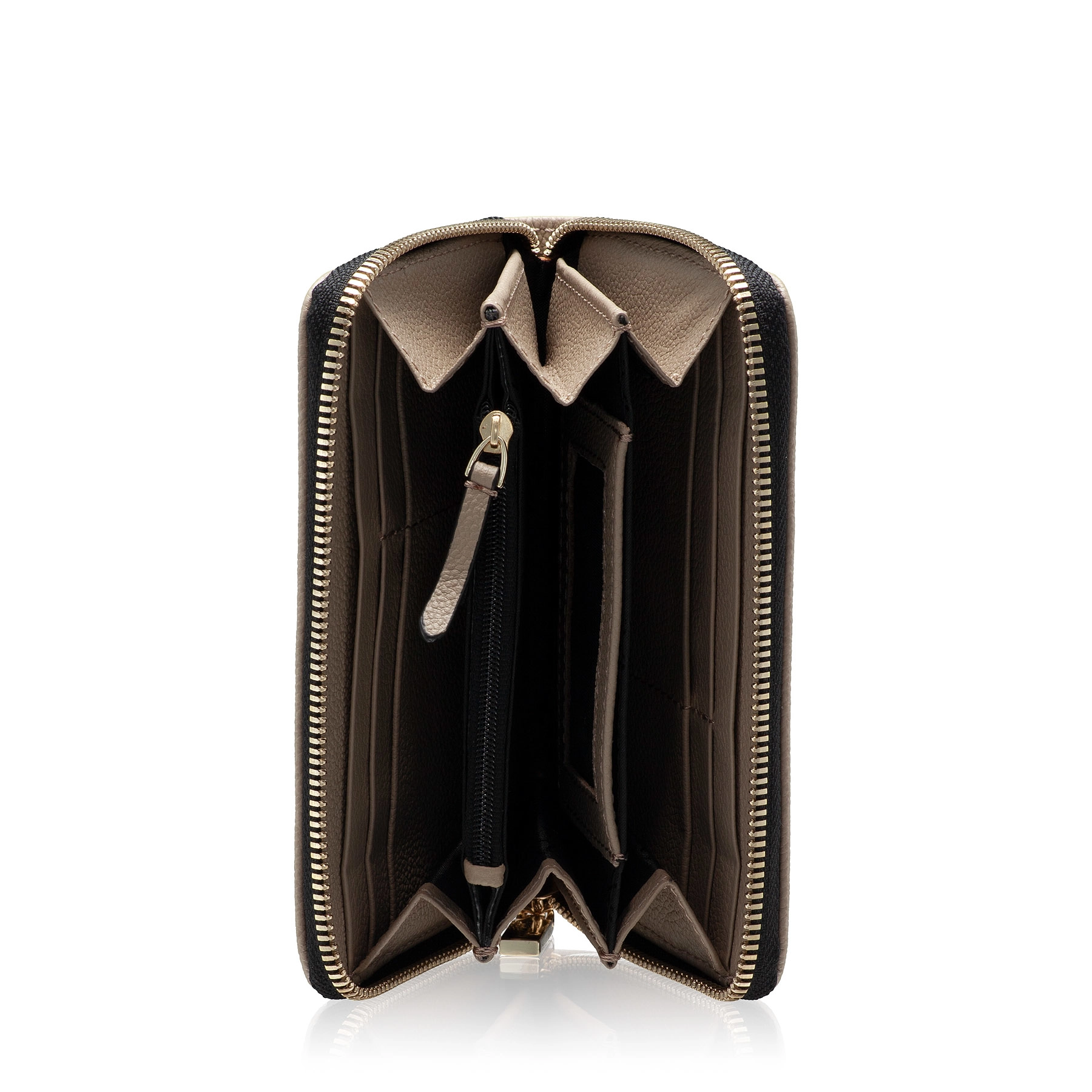Women Leather Wallet ARIS BOTTALATO TAUPE