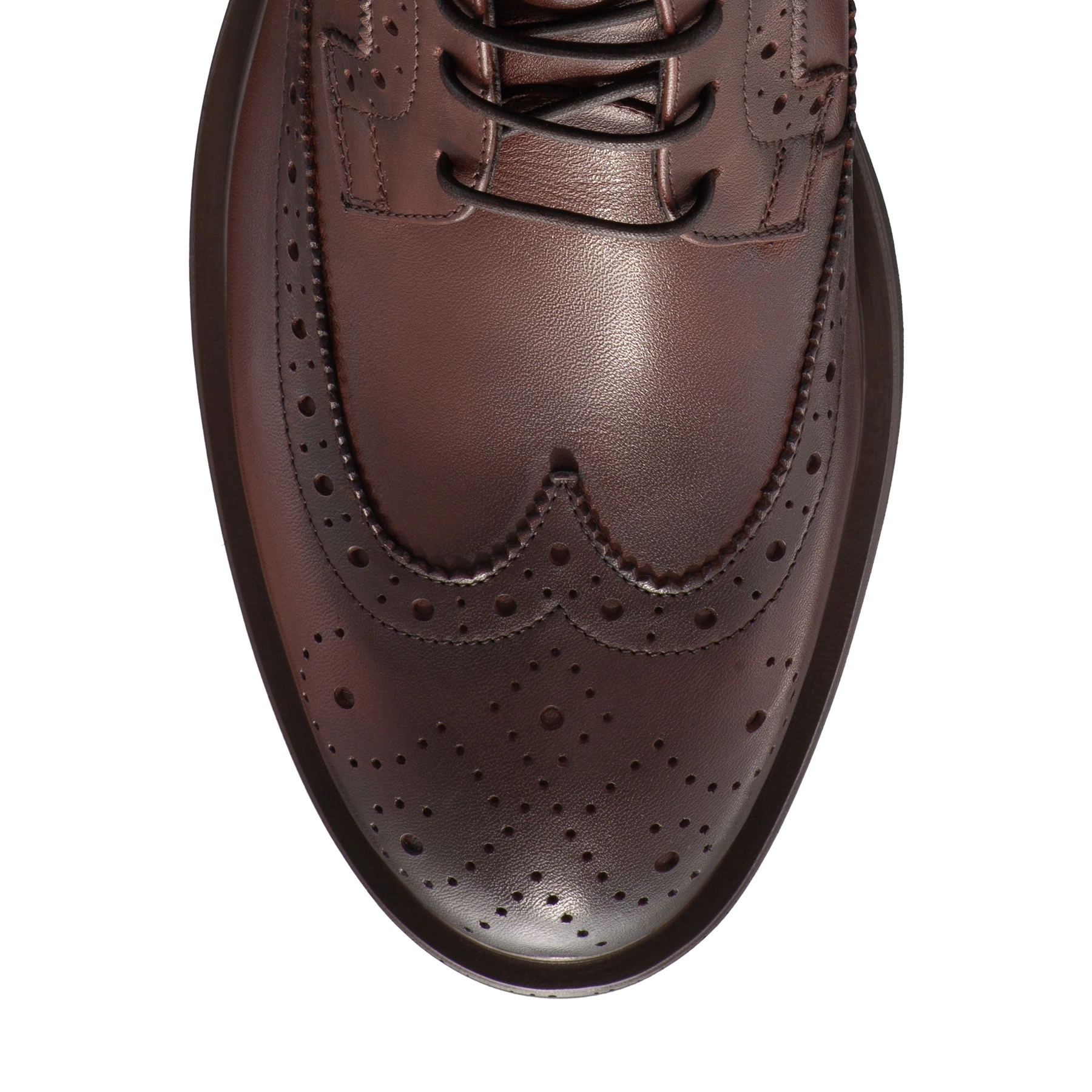 Men leather boots 6925 Vitello Brown