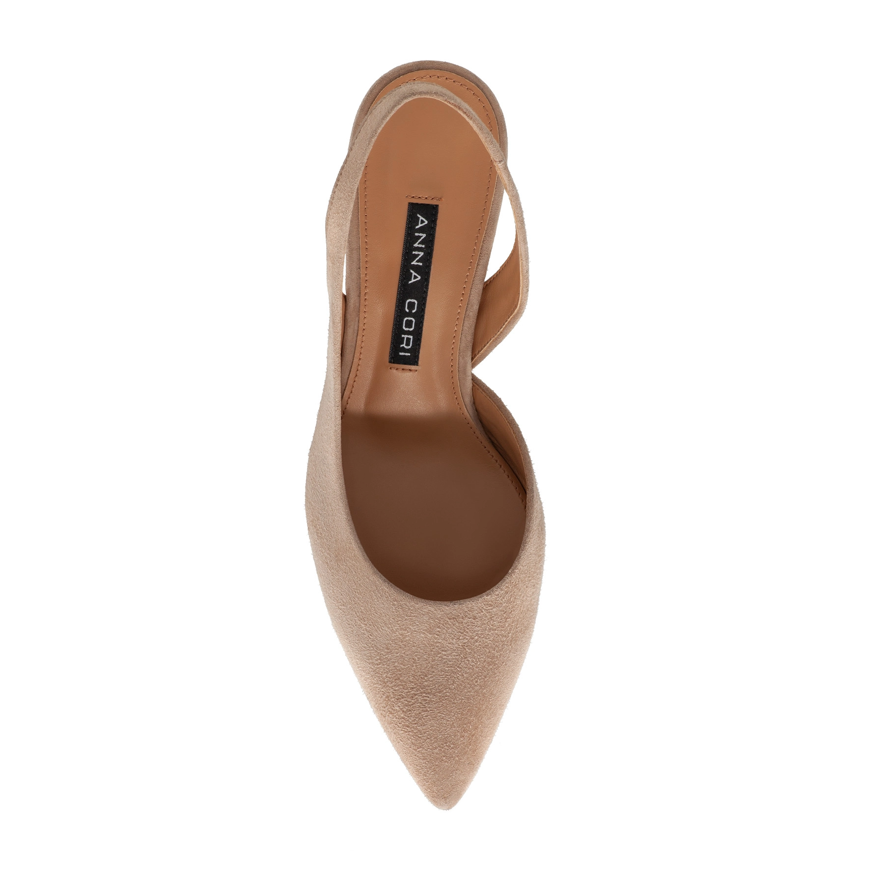 Mid-heel Slingback Pumps 8064 Camoscio Beige