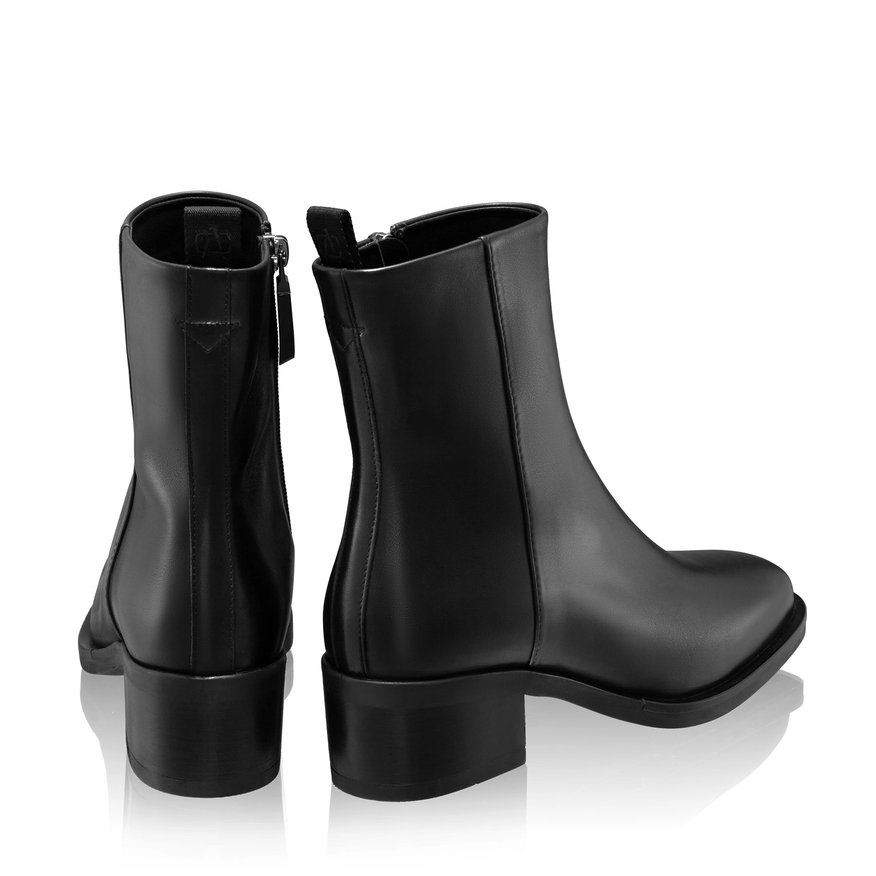 Women Leather Boots 8155 Vitello Black