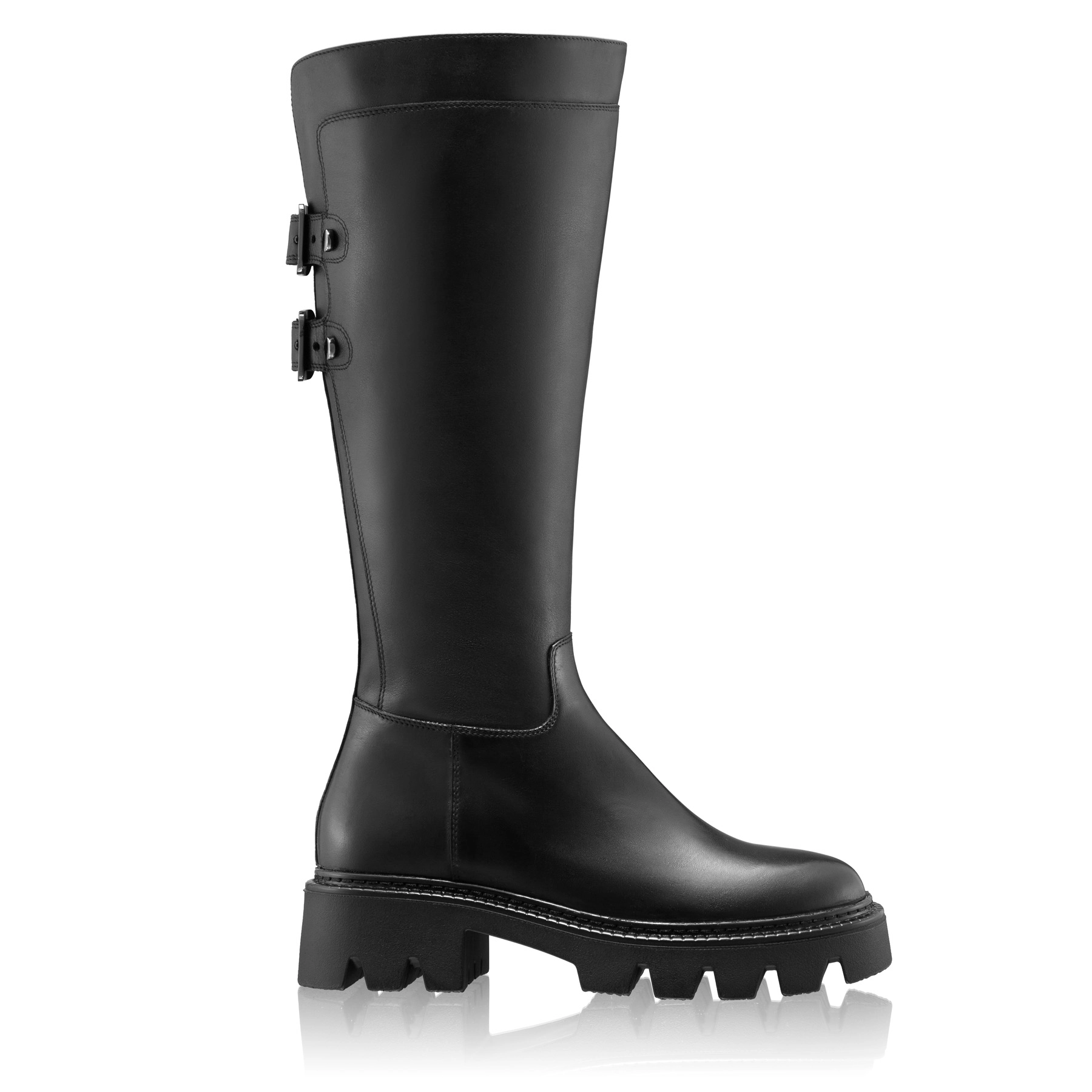 Women Leather Boots 8156 Vitello Black
