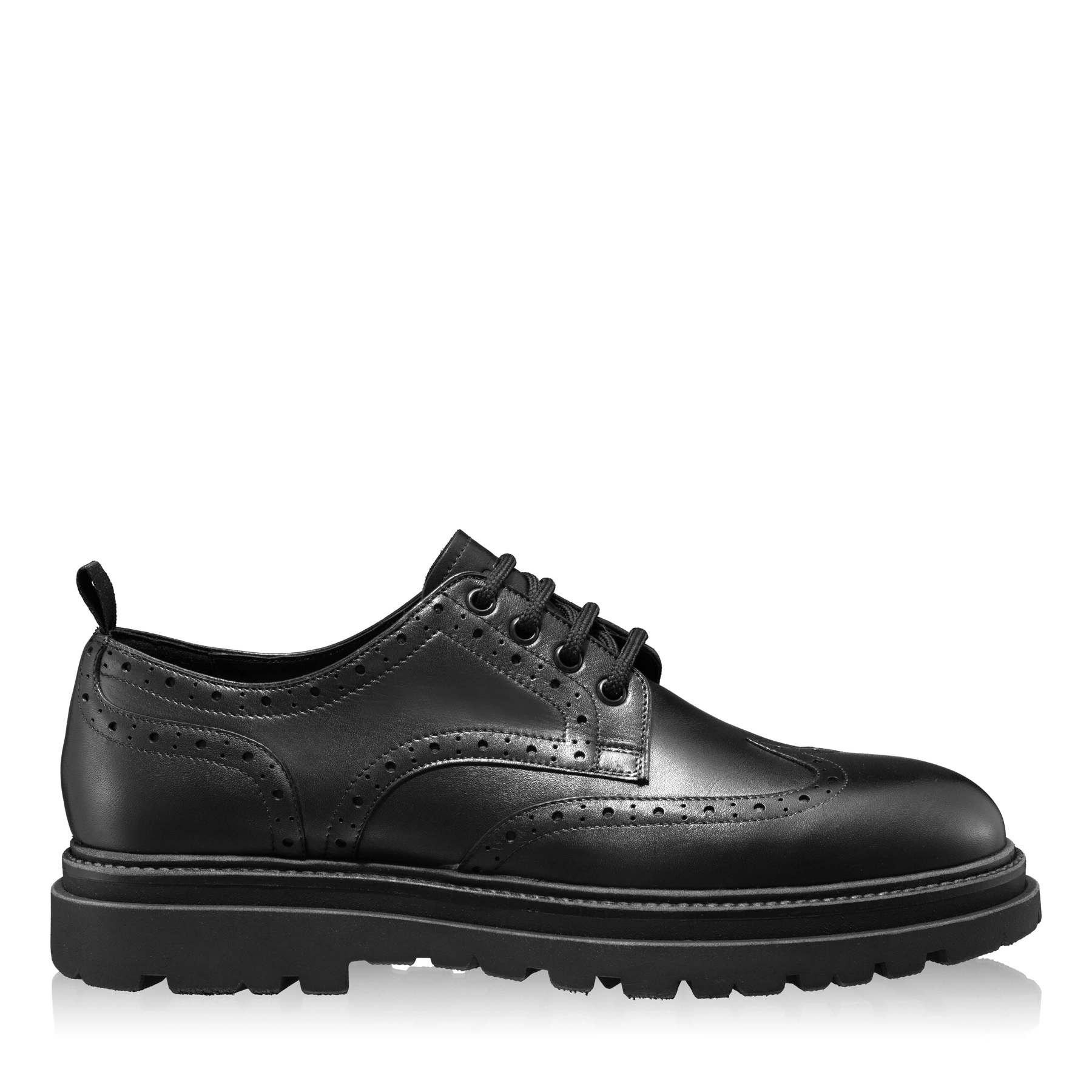 Men Leather Casual Shoes  7319 Vitello Black