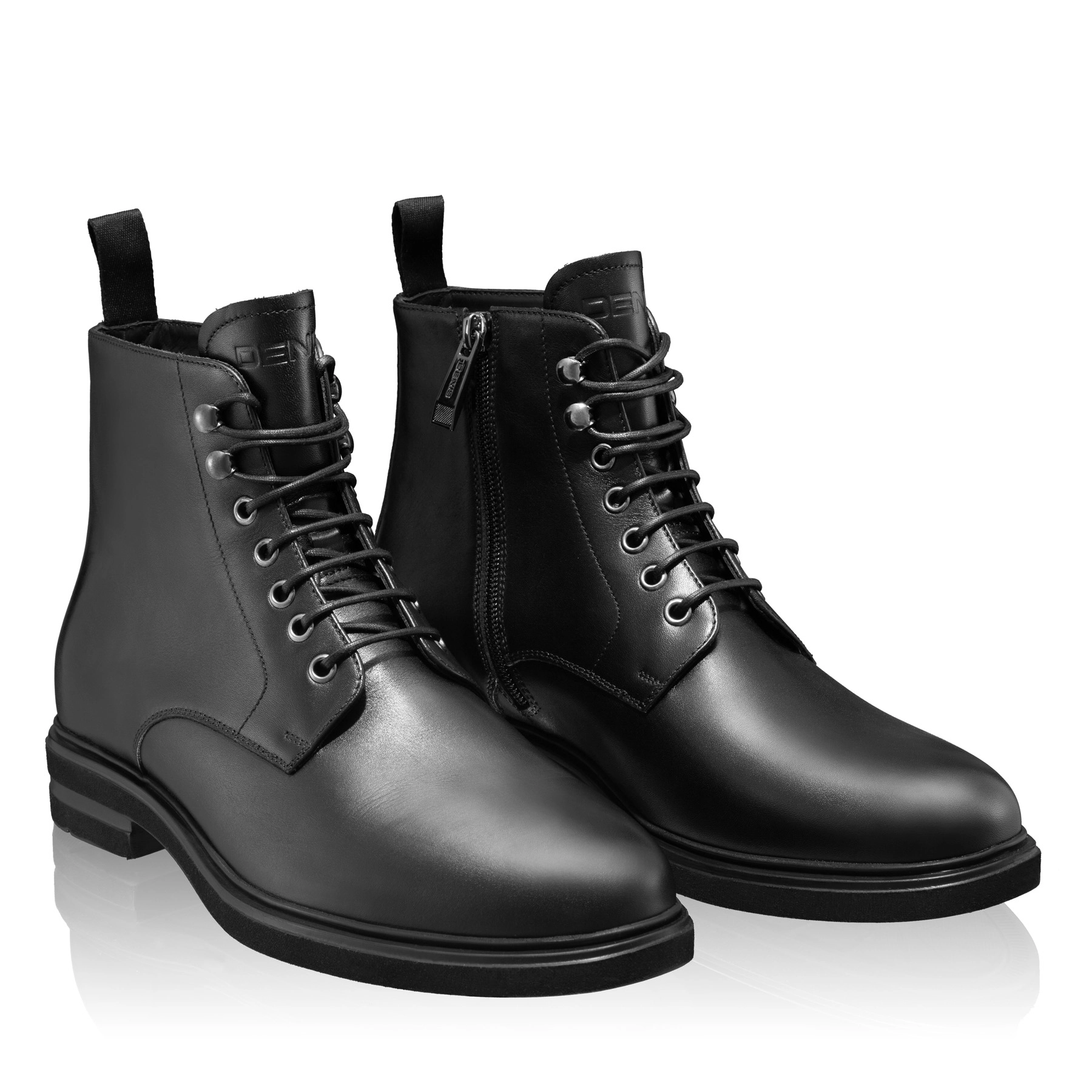 Men Genuine Leather Casual Boots 7332 Vitello Black