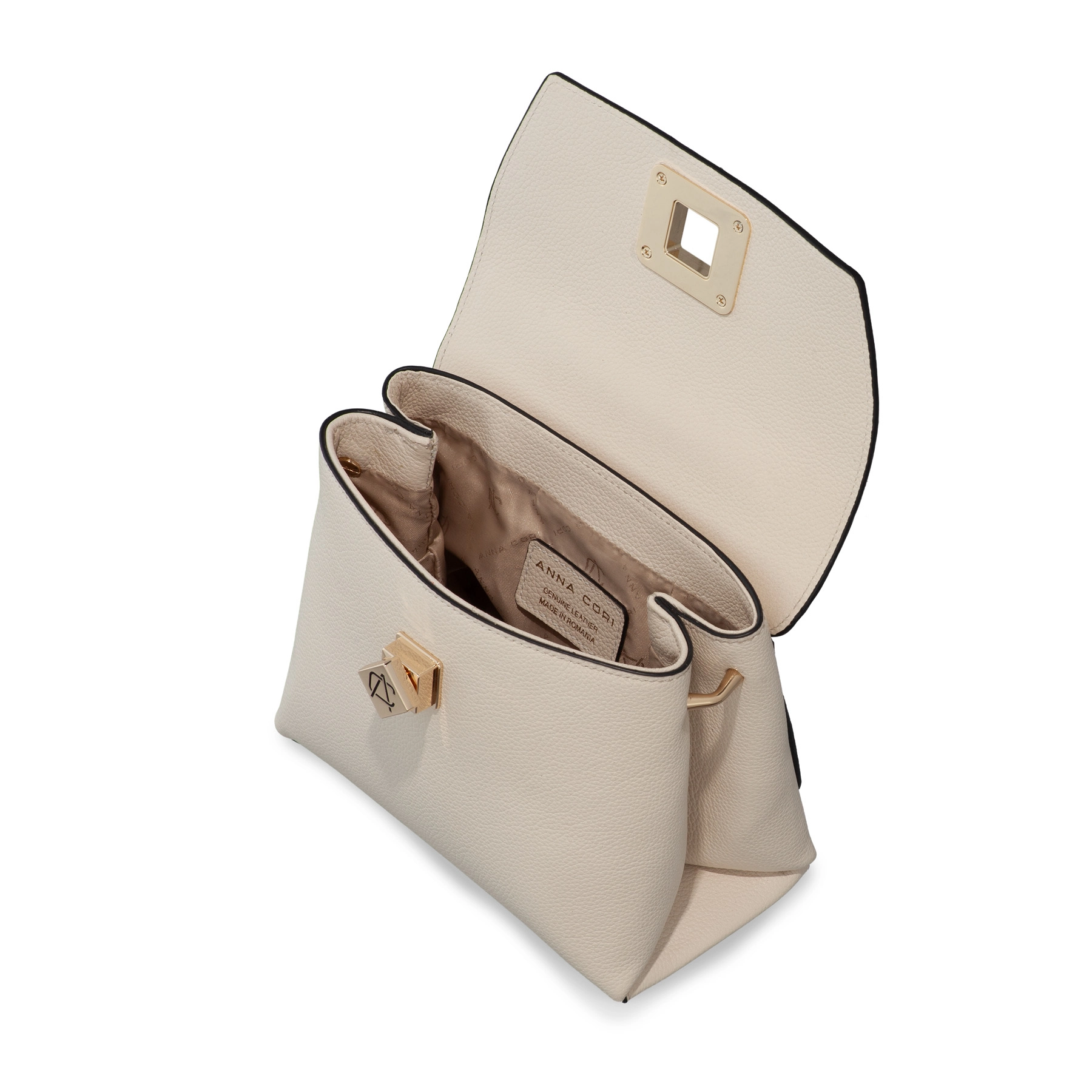 Women Leather Hand Bag GENNA 02 BOTTALATO PANNA