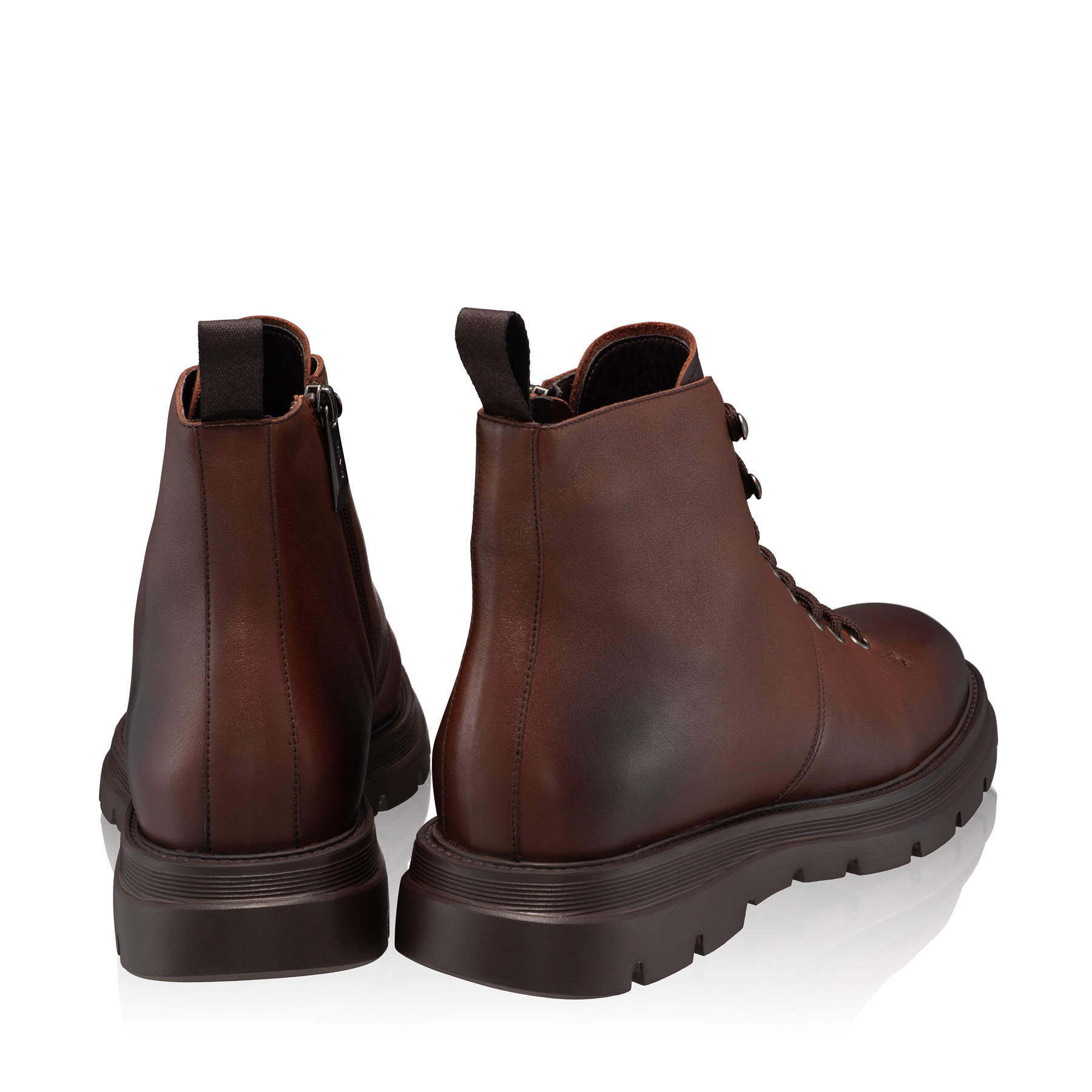 Men Leather Casual Boots 7694 Vitello Brown
